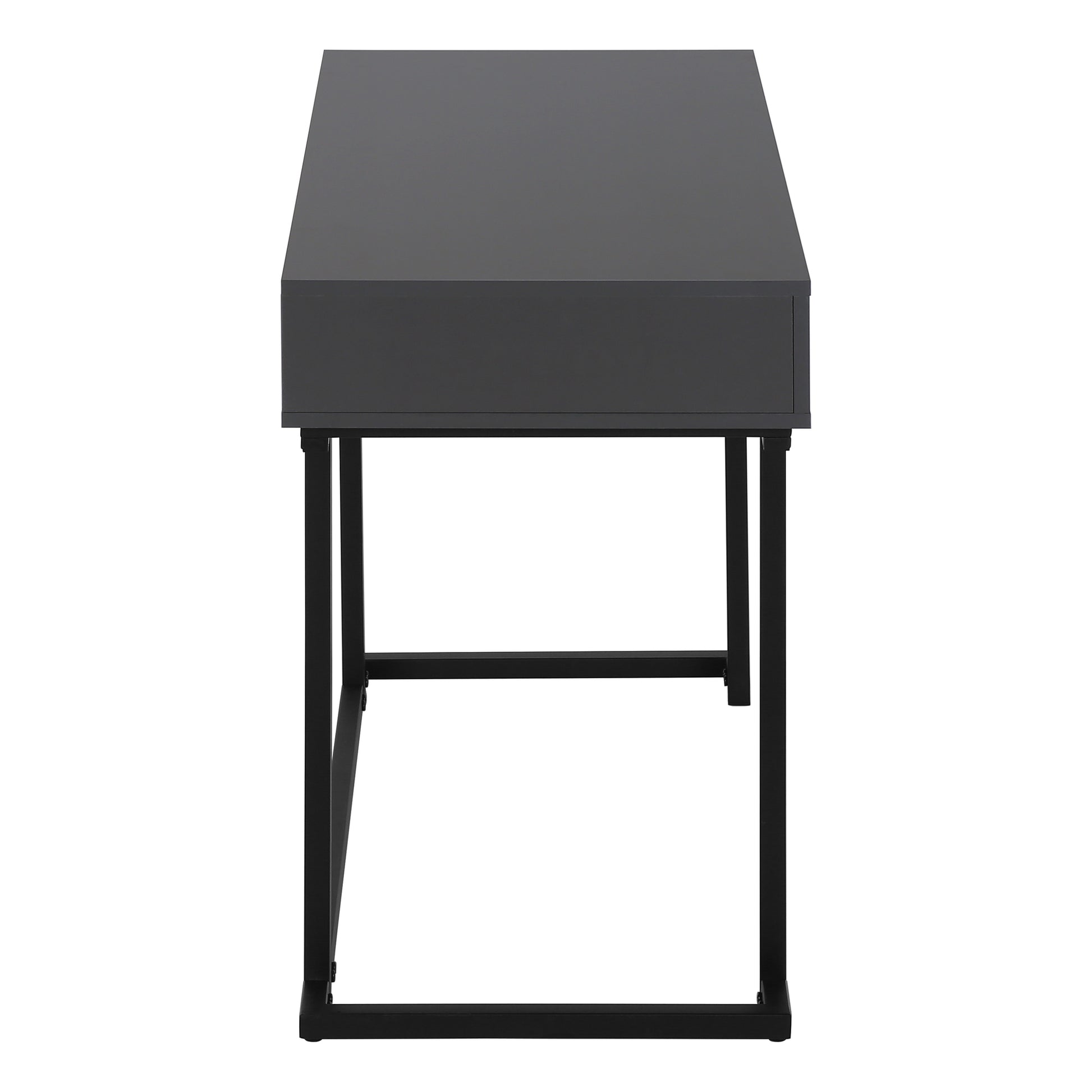 Computer Desk 42"L White with Black Metal Legs-Computer Desk-DECOROLALA
