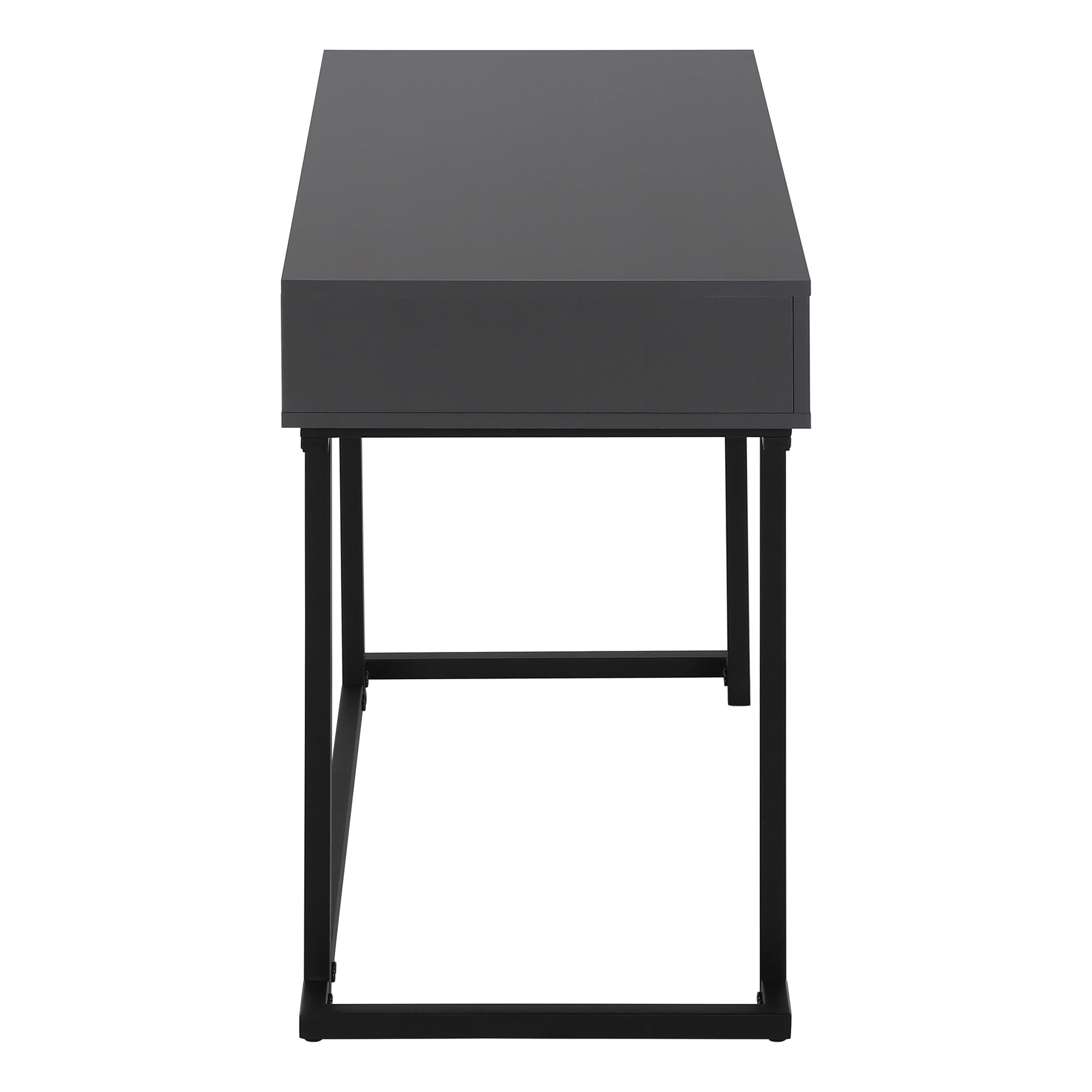 Computer Desk 42"L White with Black Metal Legs-Computer Desk-DECOROLALA