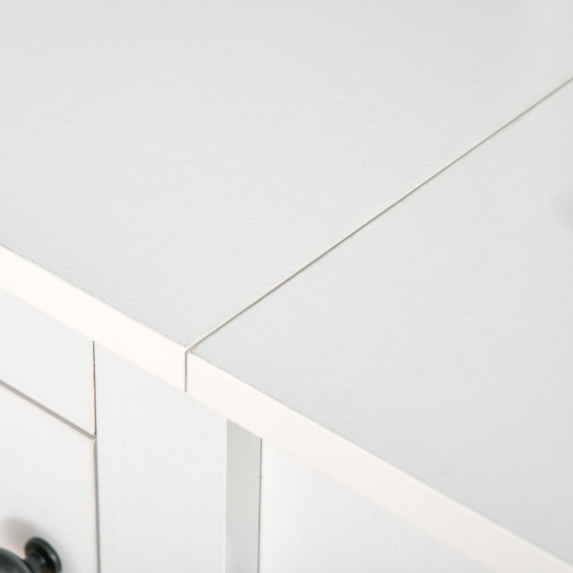 Computer Desk 47" Farmhouse White Storage Shelves-DECOROLALA