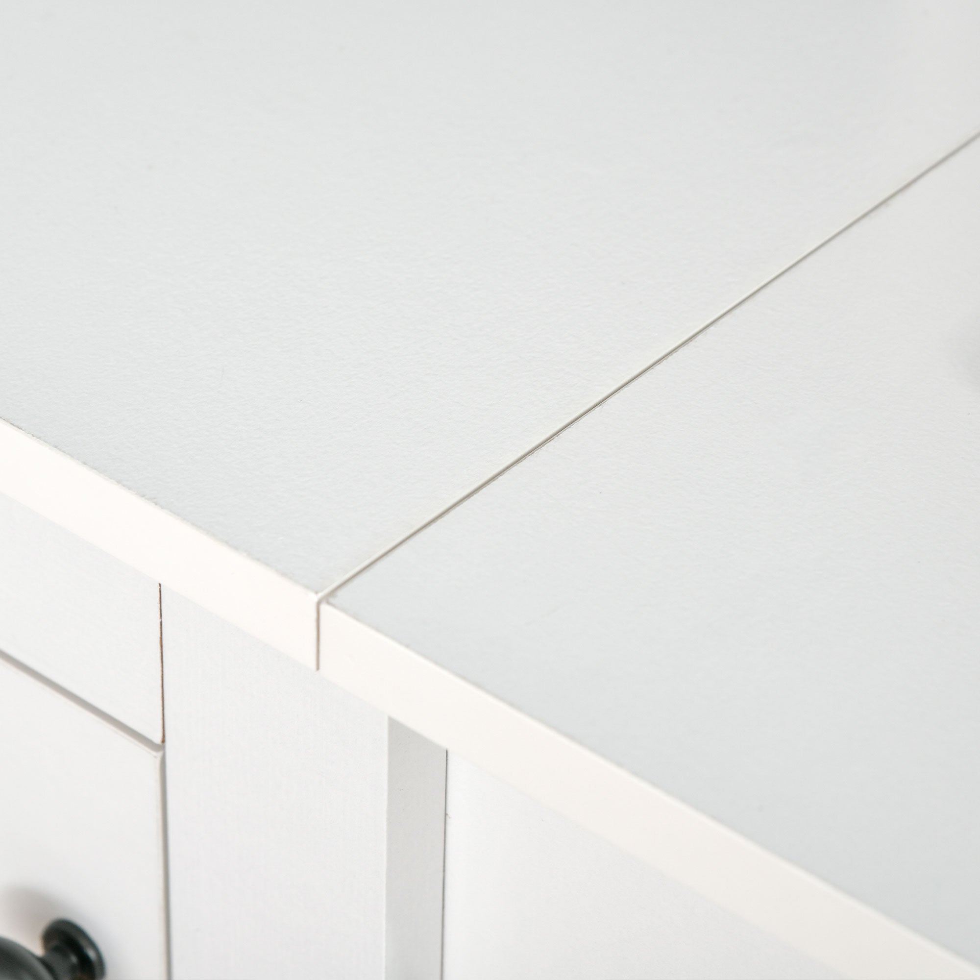 Computer Desk 47" Farmhouse White Storage Shelves-DECOROLALA