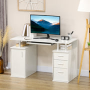 Computer Desk 47" White Keyboard Tray-DECOROLALA
