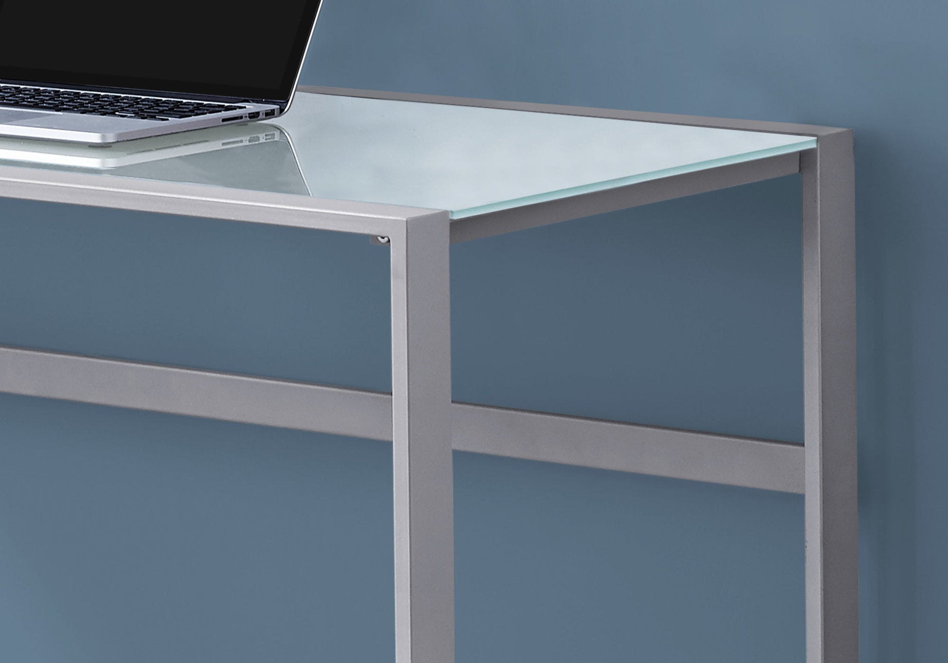 Computer Desk 48" Black Tempered Glass-Computer Desk-DECOROLALA