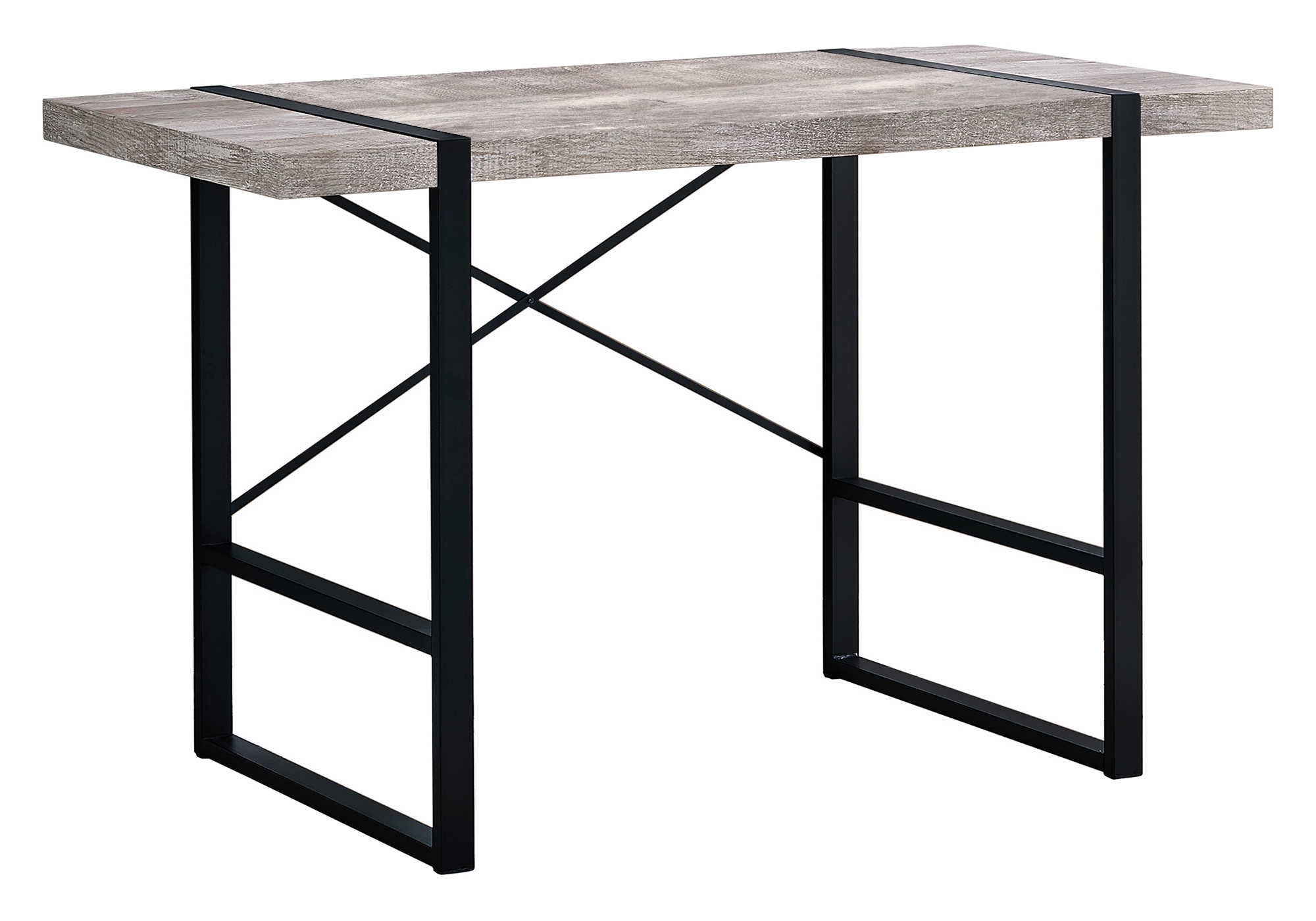 Computer Desk 48" Dark Taupe Industrial Metal-Computer Desk-DECOROLALA
