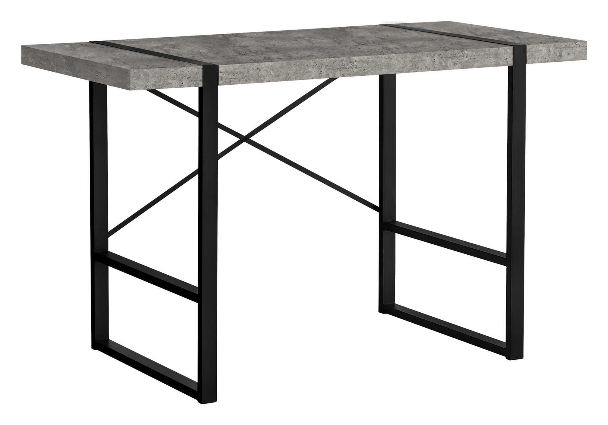 Computer Desk 48" Dark Taupe Industrial Metal-Computer Desk-DECOROLALA