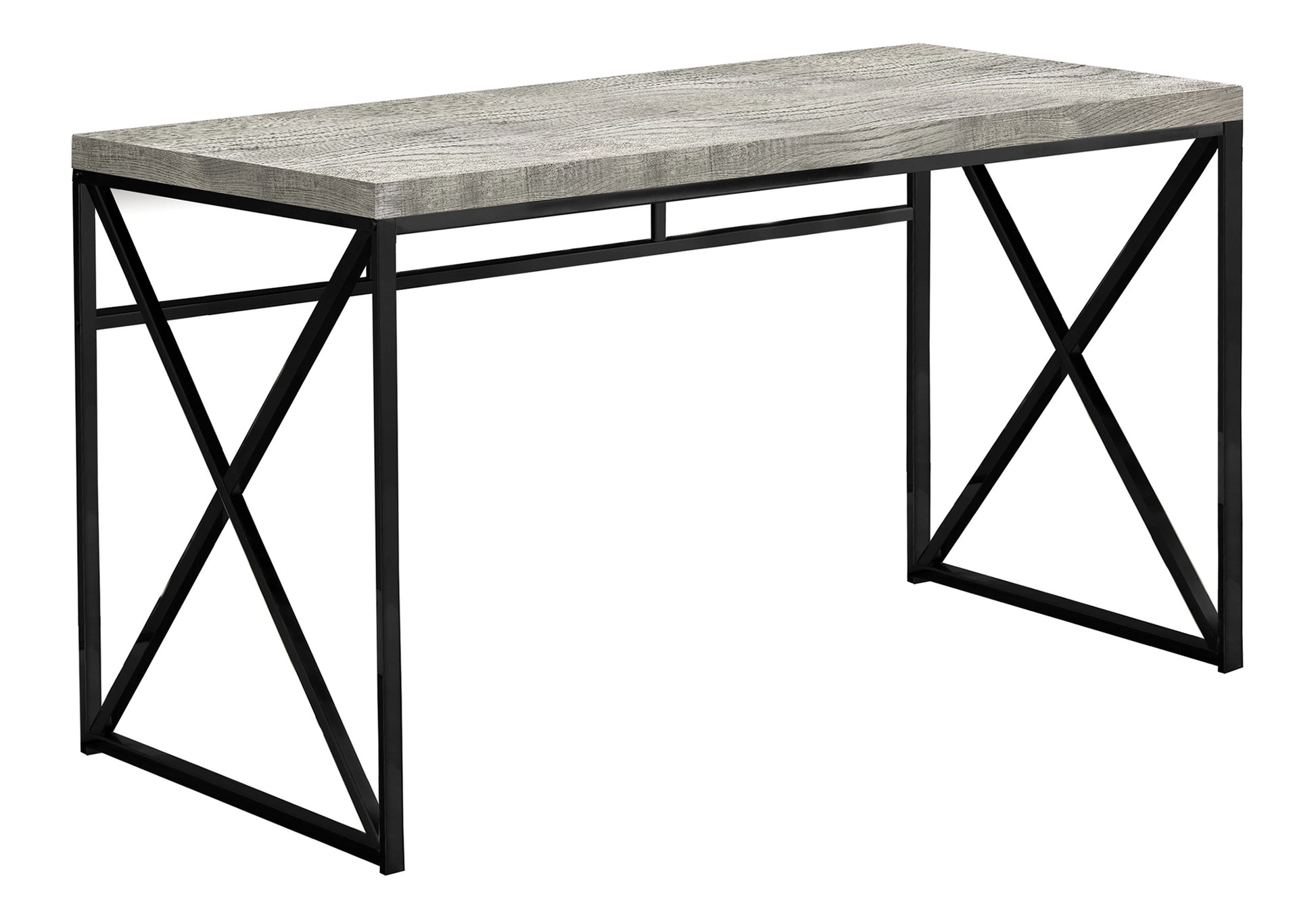 Computer Desk 48" Espresso with Gold Metal Base-Computer Desk-DECOROLALA