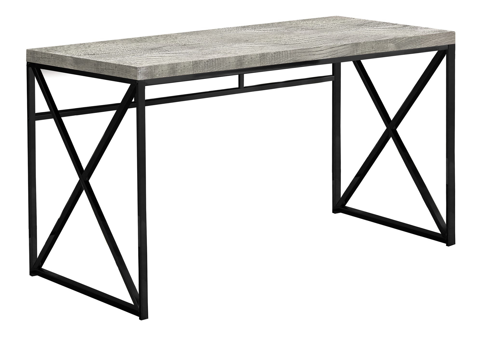 Computer Desk 48" Espresso with Gold Metal Base-Computer Desk-DECOROLALA