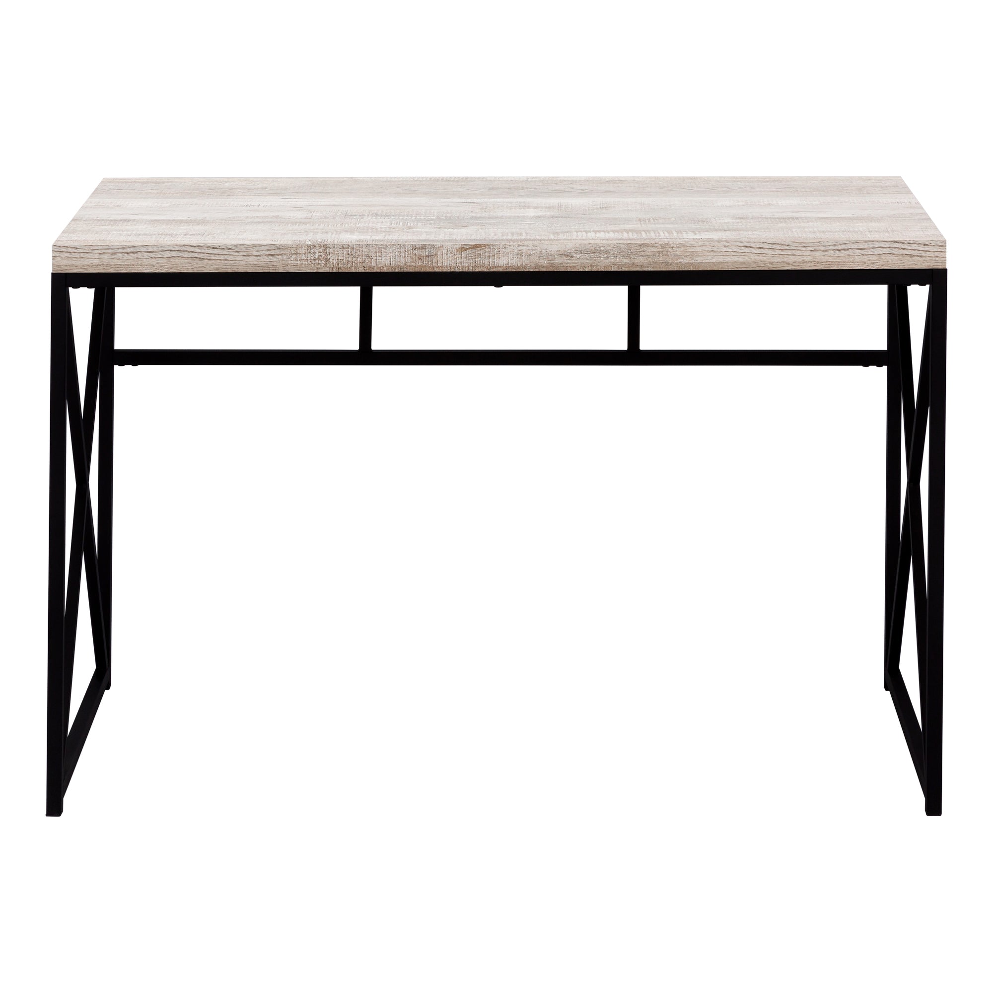 Computer Desk 48" Espresso with Gold Metal Base-Computer Desk-DECOROLALA