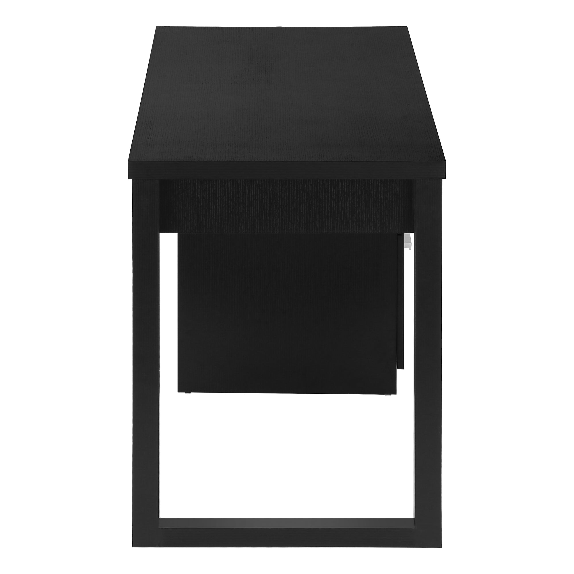 Computer Desk 48" Grey-Black L/R Facing-Bookshelf-DECOROLALA