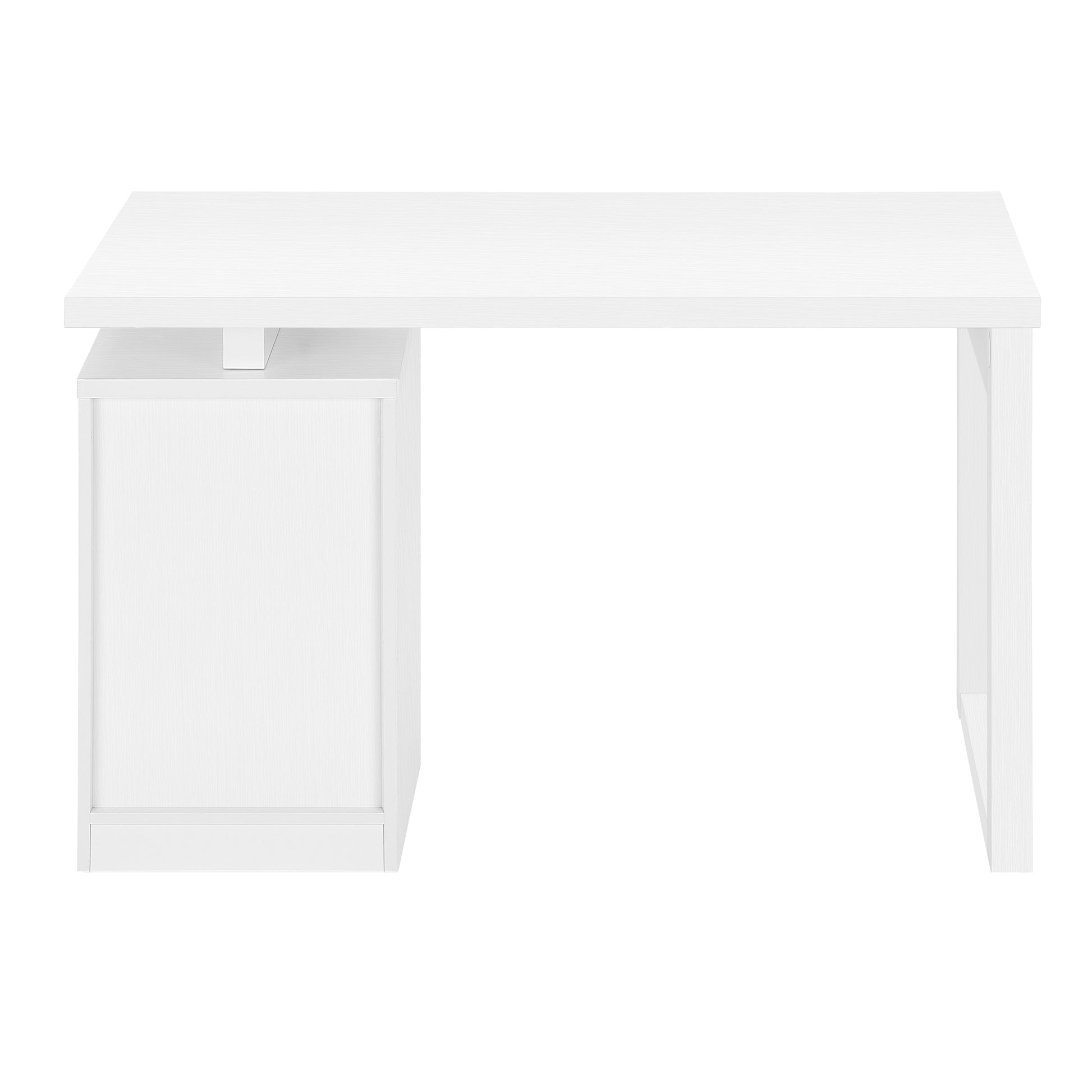 Computer Desk 48" Grey-Black L/R Facing-Bookshelf-DECOROLALA