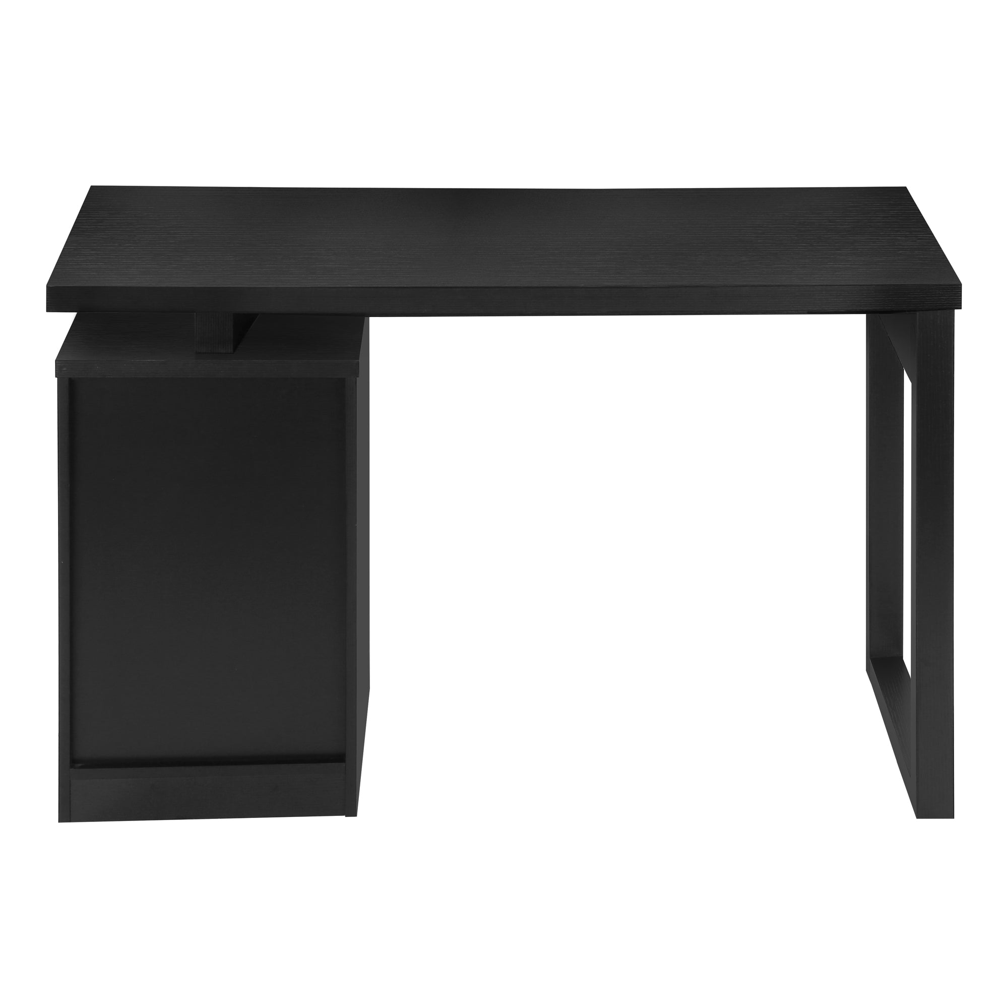 Computer Desk 48" Grey-Black L/R Facing-Bookshelf-DECOROLALA