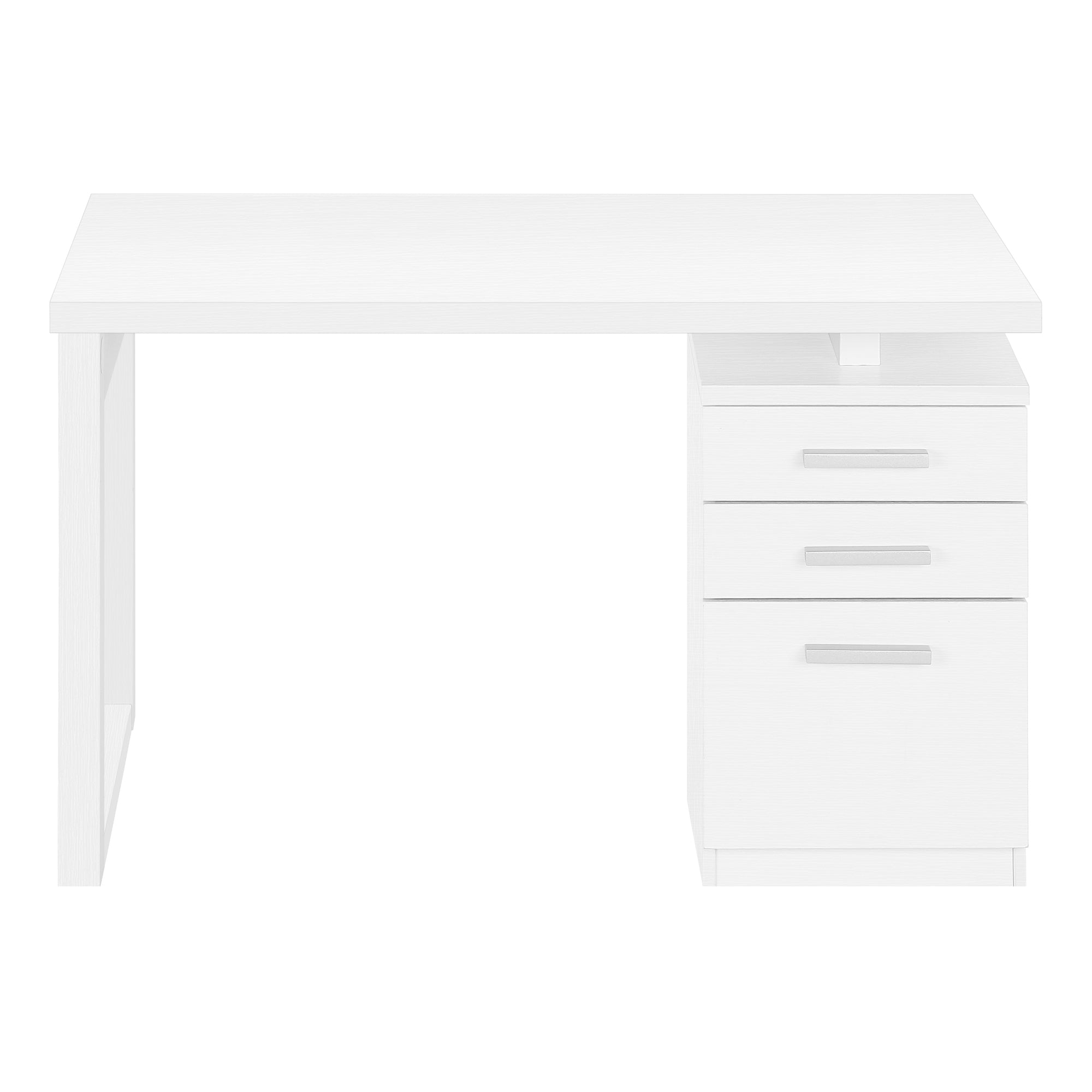 Computer Desk 48" Grey-Black L/R Facing-Bookshelf-DECOROLALA