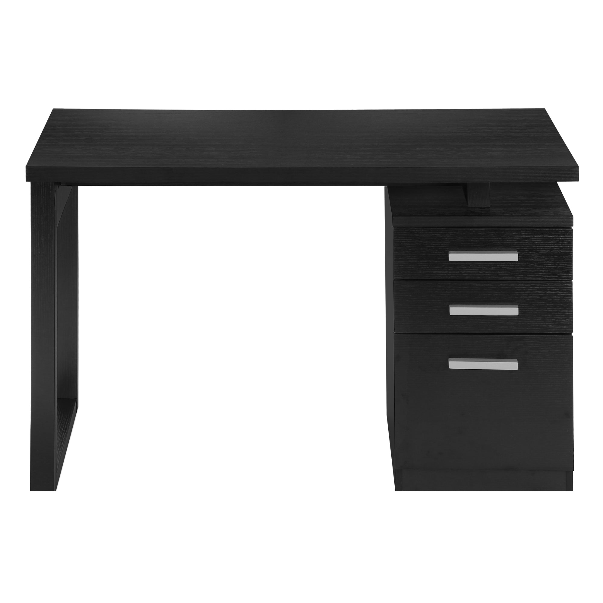 Computer Desk 48" Grey-Black L/R Facing-Bookshelf-DECOROLALA