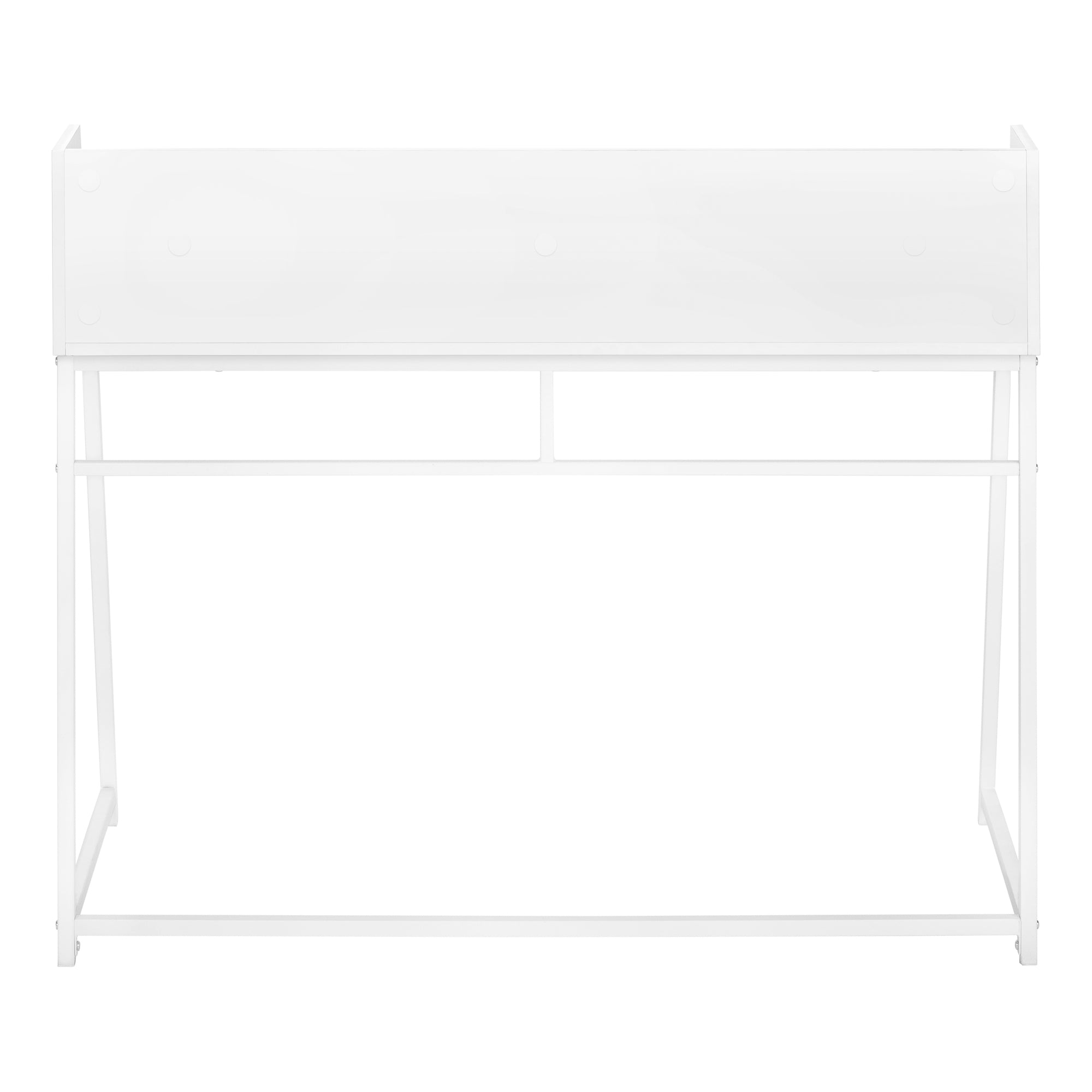 Computer Desk 48" Natural Wood with White Hutch-Computer Desk-DECOROLALA
