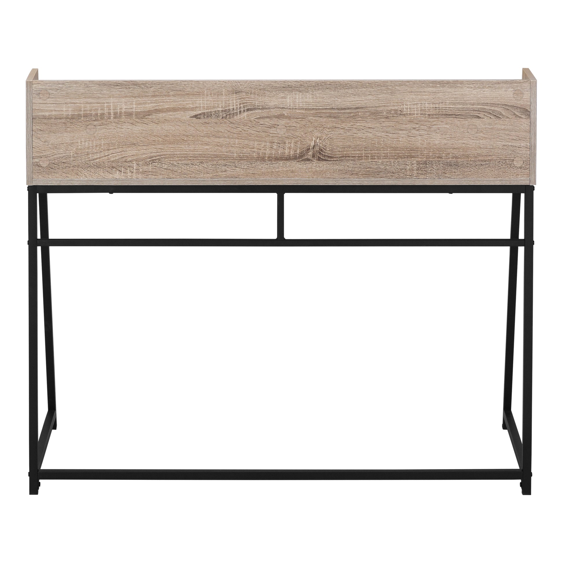 Computer Desk 48" Natural Wood with White Hutch-Computer Desk-DECOROLALA