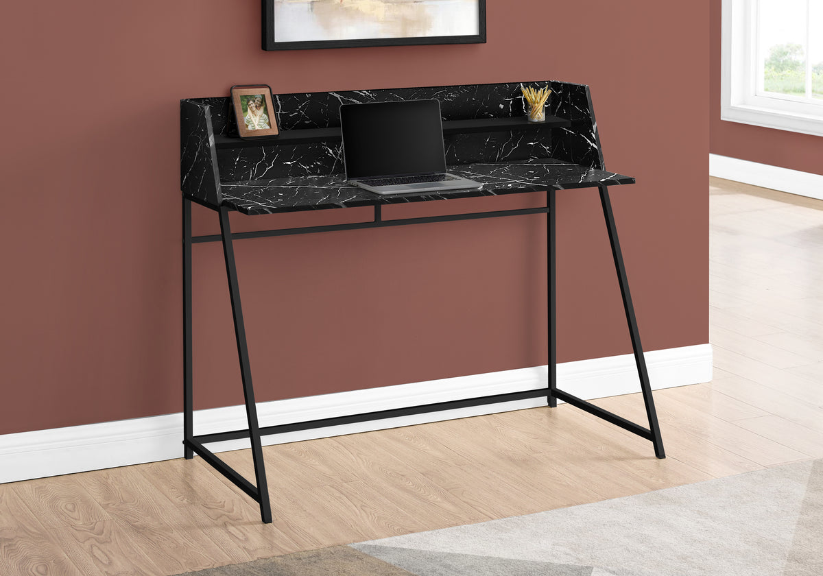 Computer Desk 48" Natural Wood with White Hutch-Computer Desks-DECOROLALA