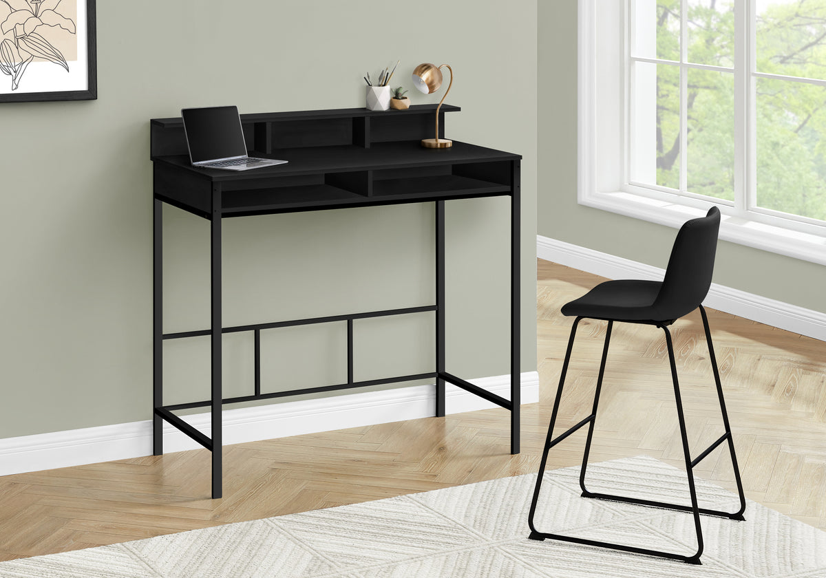 Computer Desk 48" Standing Height Black-Computer Desks-DECOROLALA