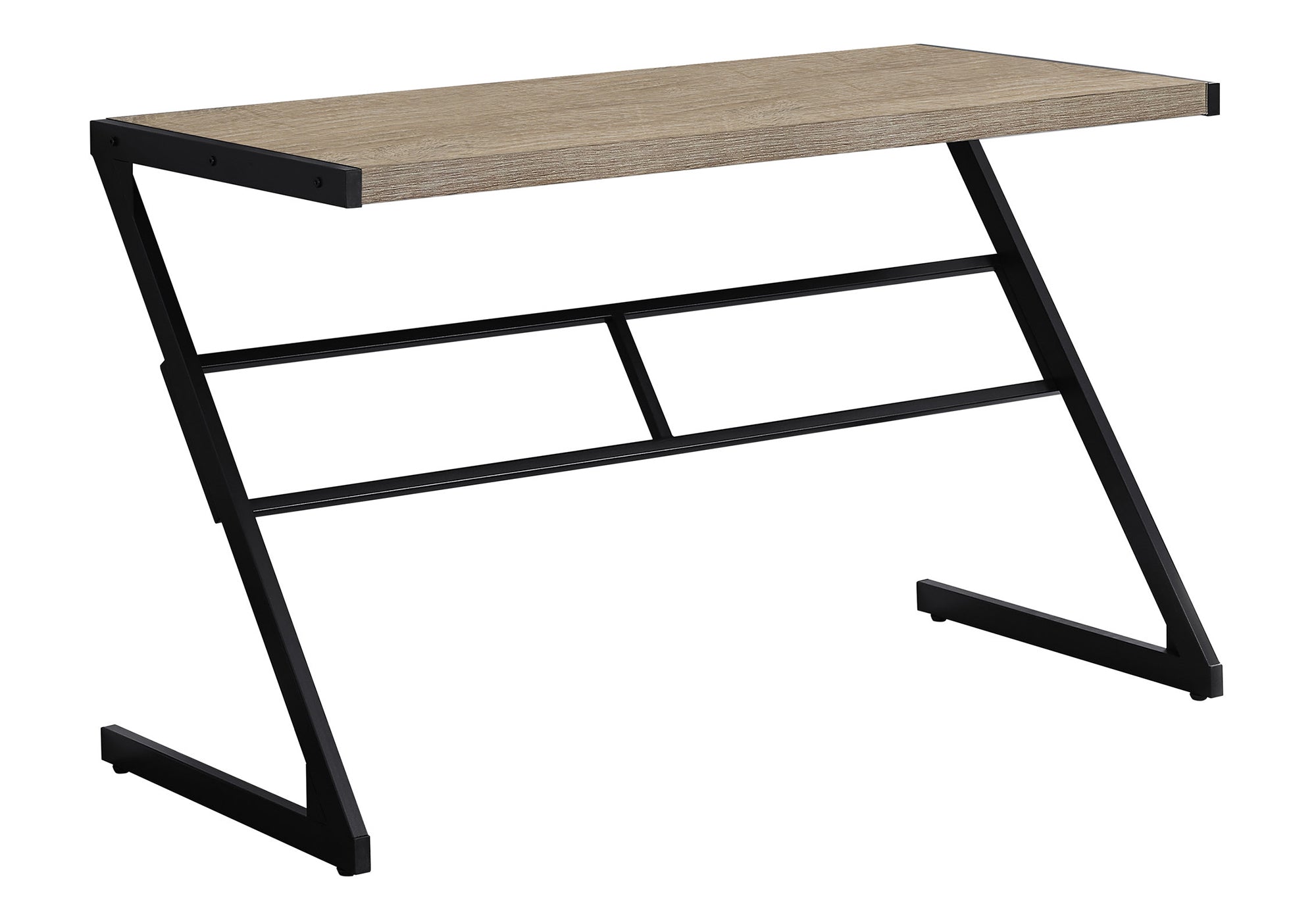 Computer Desk 48" White with Silver Metal Base-Computer Desk-DECOROLALA