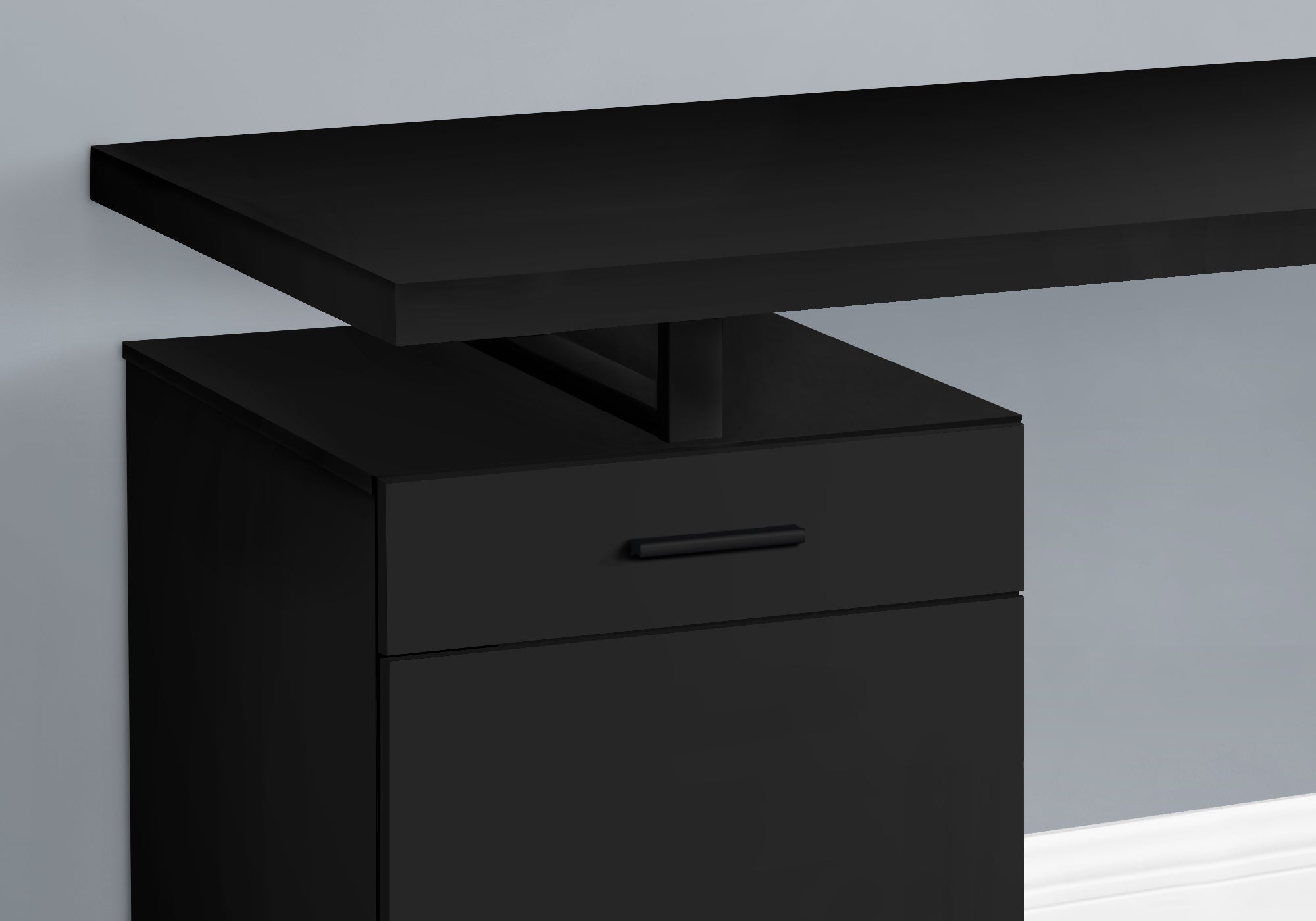 Computer Desk 48" White with Storage Drawer-Computer Desk-DECOROLALA