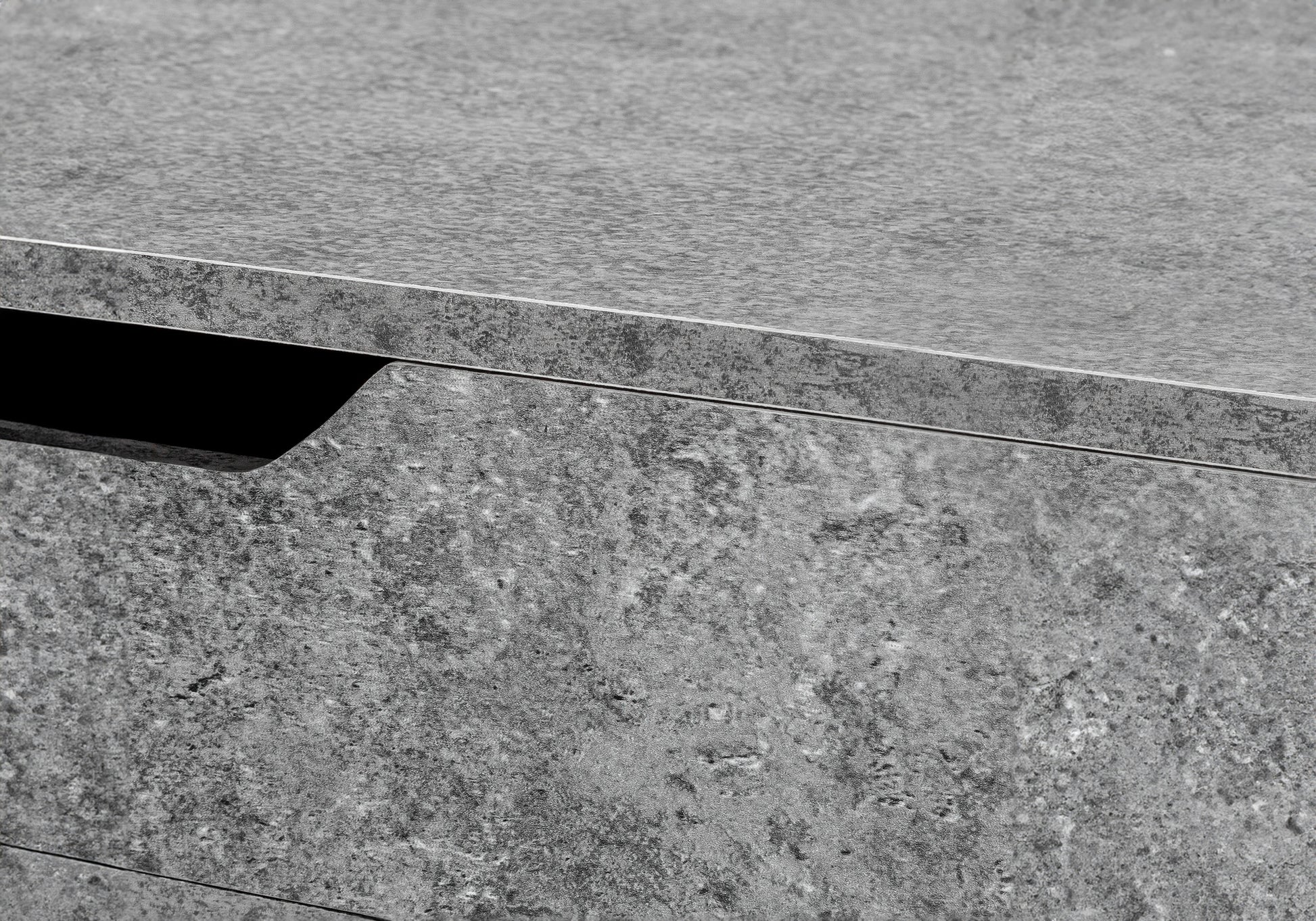 Computer Desk - 48"L / Black Marble-Look / Black Metal-Computer Desk-DECOROLALA