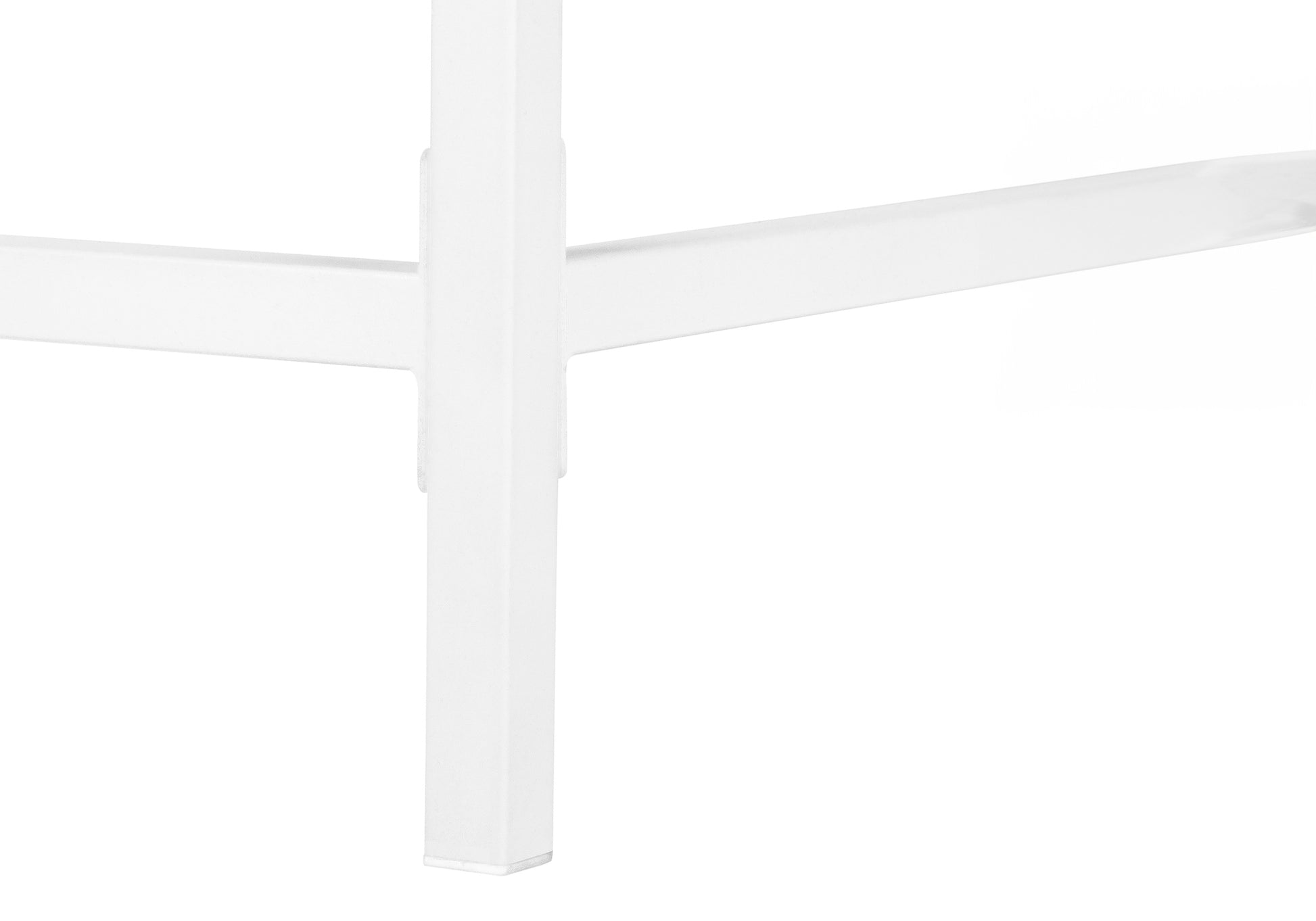 Computer Desk - 48"L / Black Marble-Look / Black Metal-Computer Desk-DECOROLALA