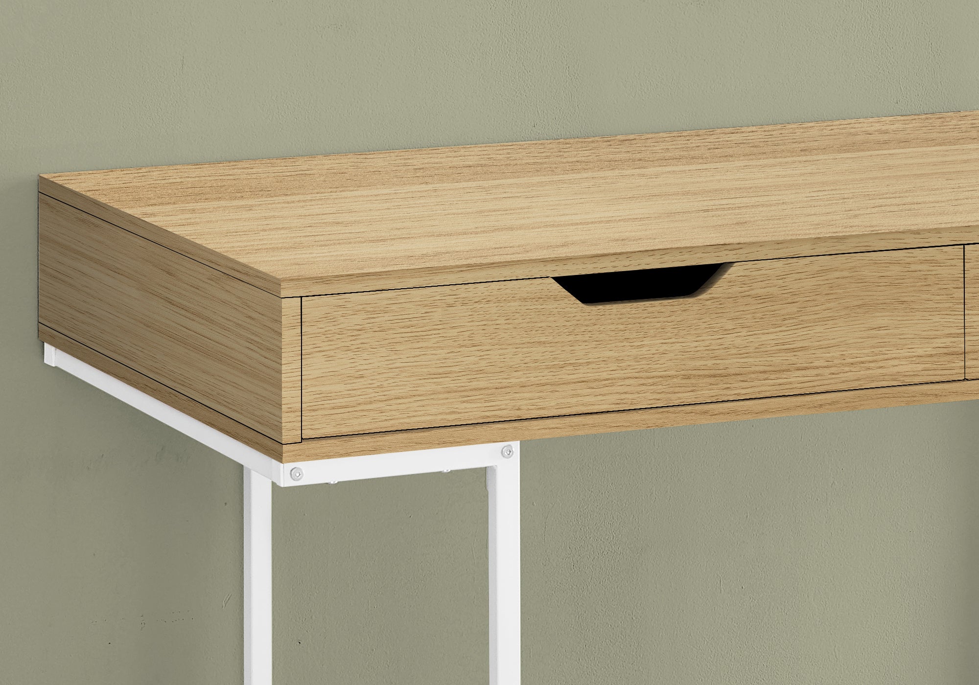 Computer Desk 48"L Black Marble with Drawers-Computer Desk-DECOROLALA