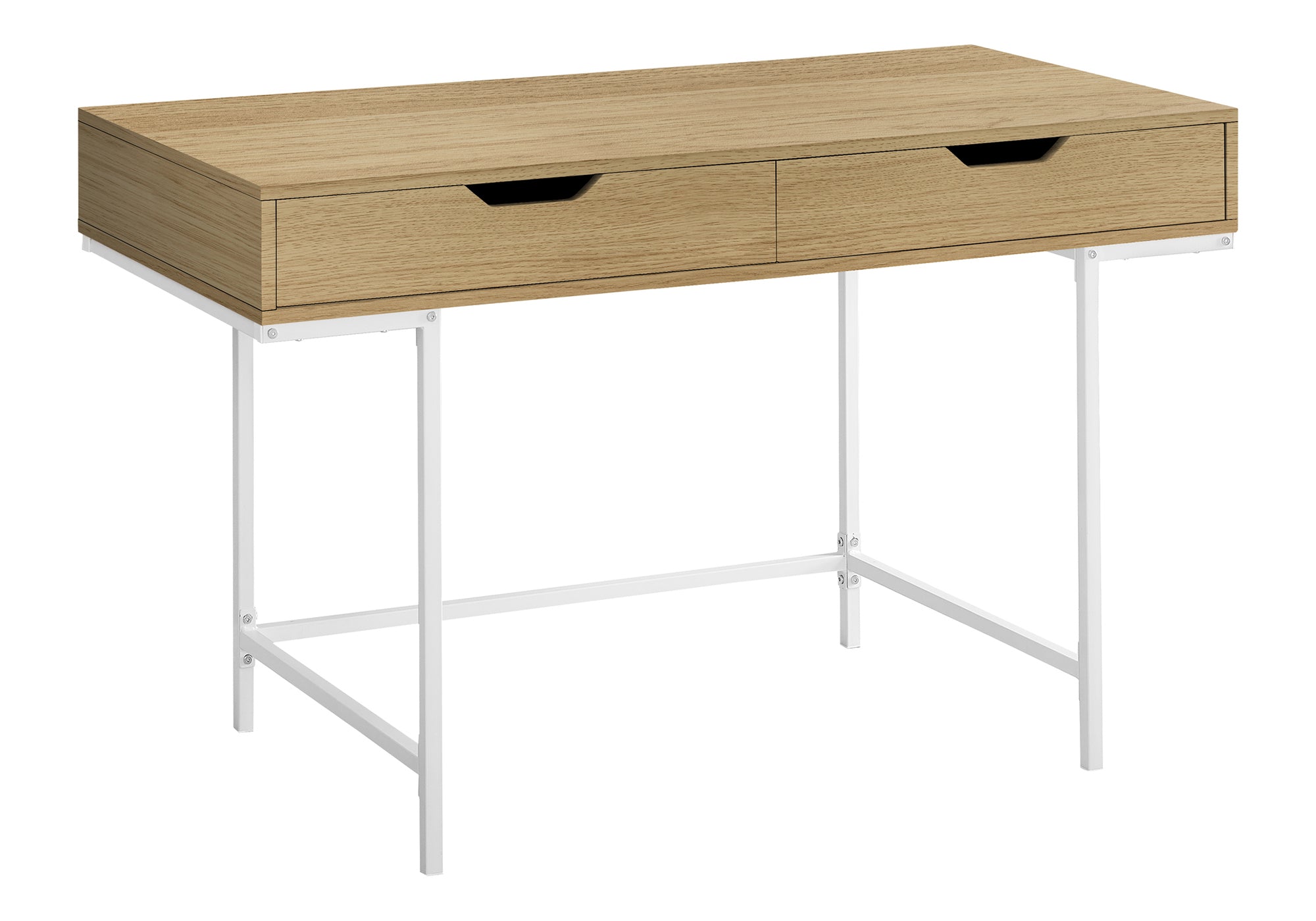 Computer Desk 48"L Black Marble with Drawers-Computer Desk-DECOROLALA