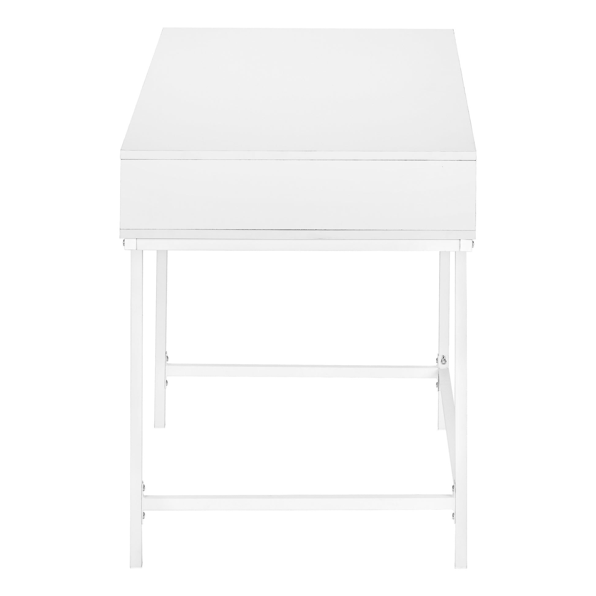 Computer Desk 48"L Black Marble with Drawers-Computer Desk-DECOROLALA