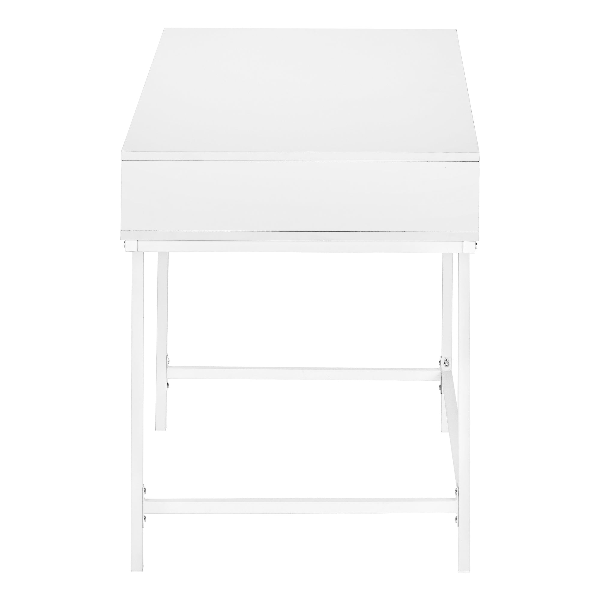 Computer Desk 48"L Black Marble with Drawers-Computer Desk-DECOROLALA
