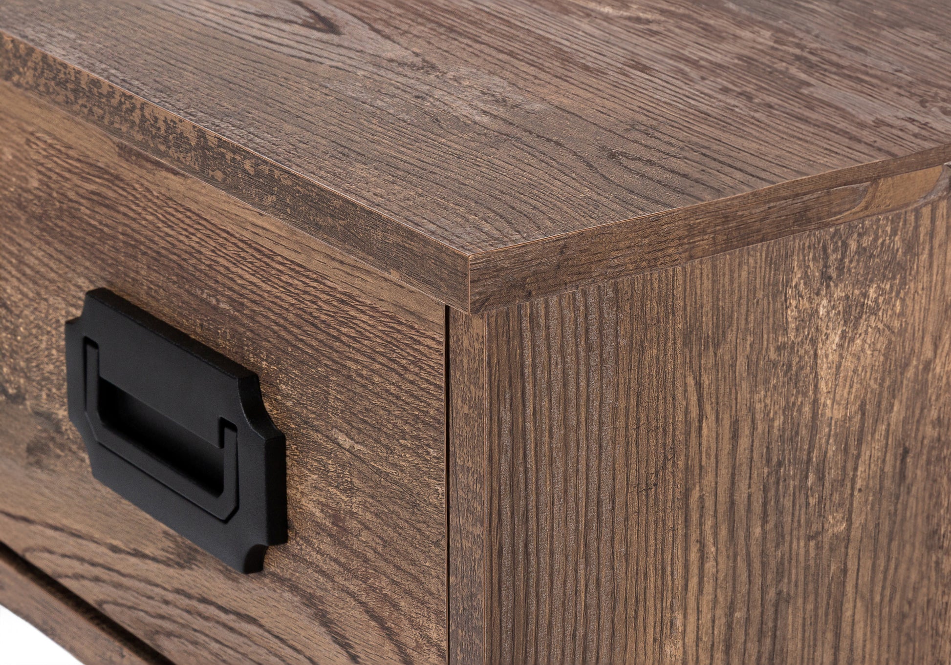 Computer Desk - 48"L / Brown Reclaimed Wood / Black Metal-Computer Desk-DECOROLALA