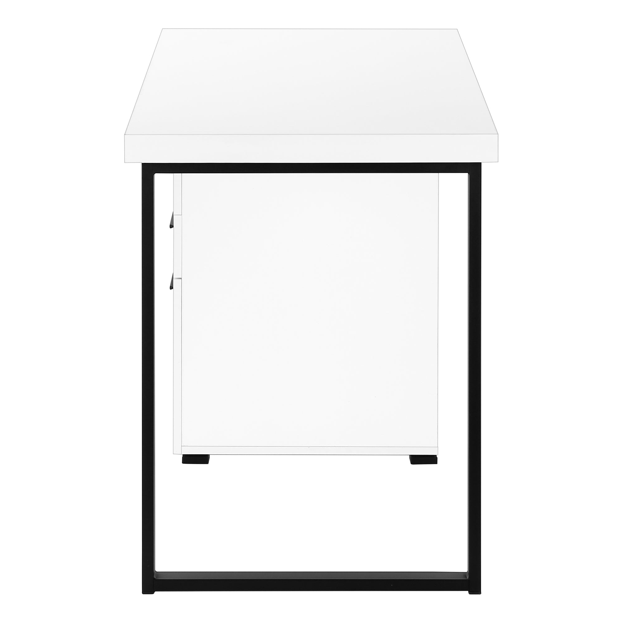 Computer Desk - 48"L / Brown Reclaimed Wood / Black Metal-Office Cabinet-DECOROLALA