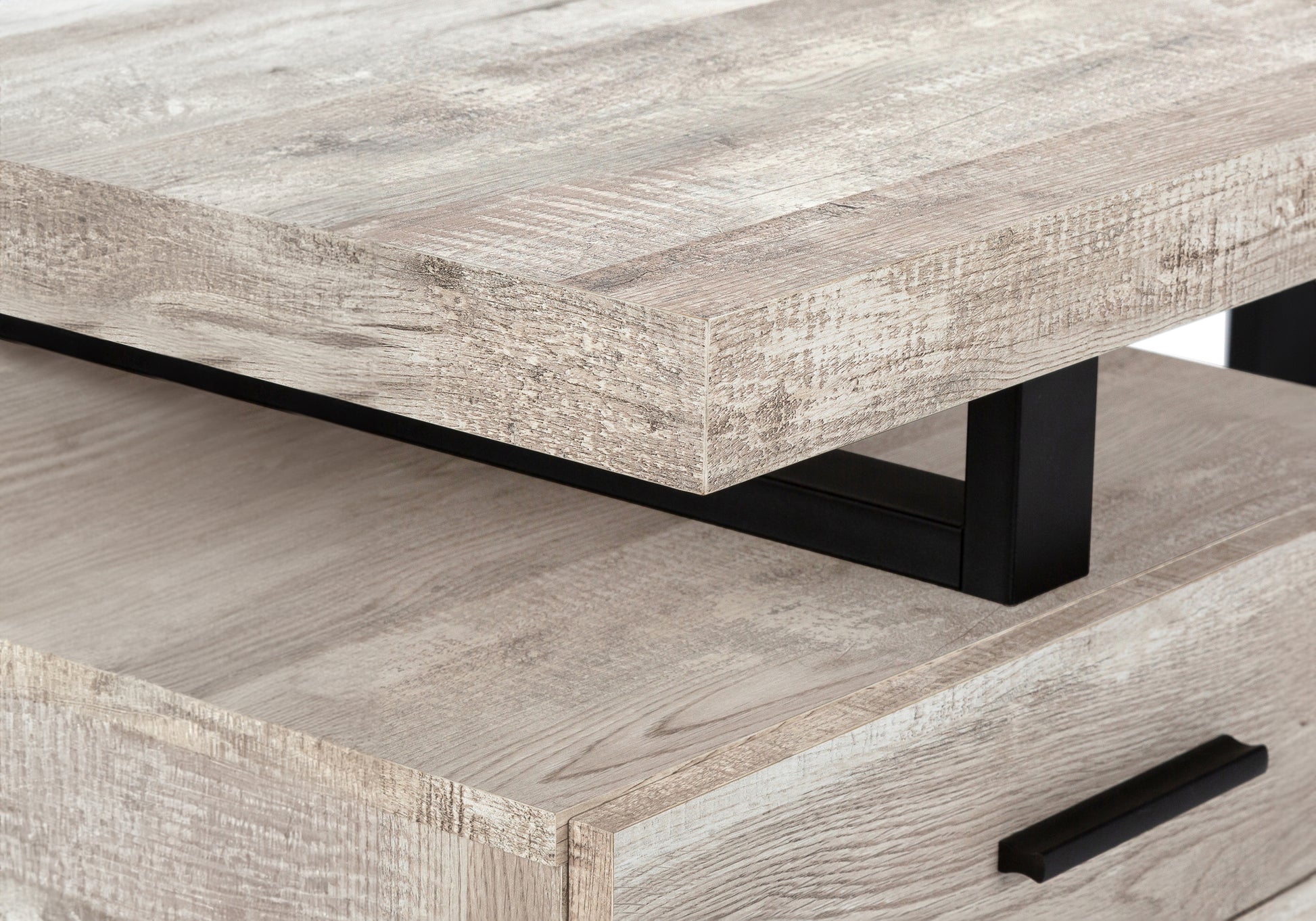 Computer Desk - 48"L / Brown Reclaimed Wood / Black Metal-Office Cabinet-DECOROLALA