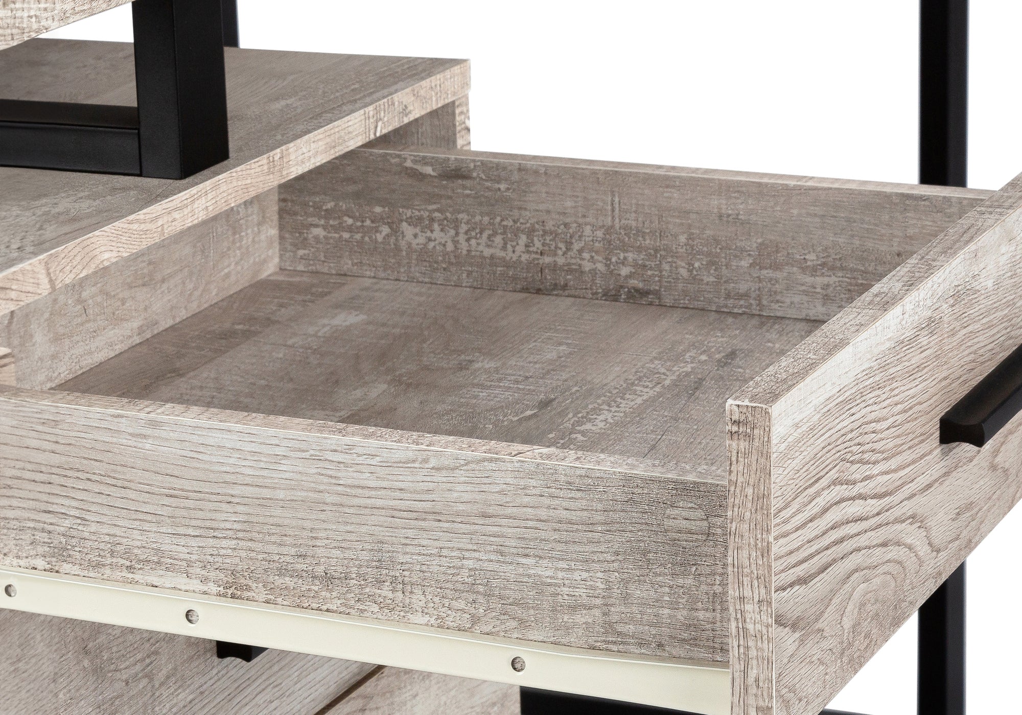 Computer Desk - 48"L / Brown Reclaimed Wood / Black Metal-Office Cabinet-DECOROLALA