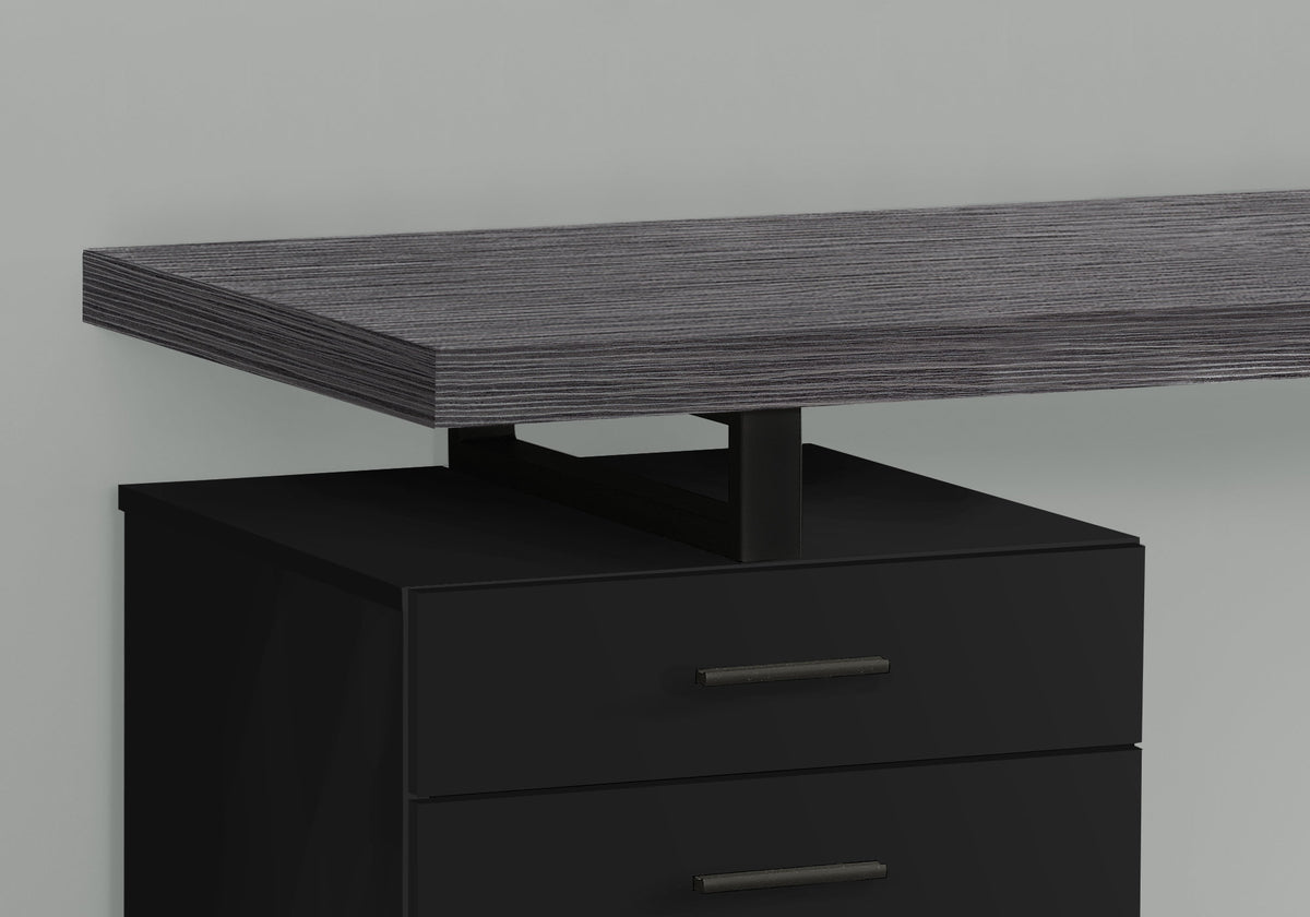 Computer Desk 48"L Brown Reclaimed Wood Black Metal-Office Storage Cabinets-DECOROLALA