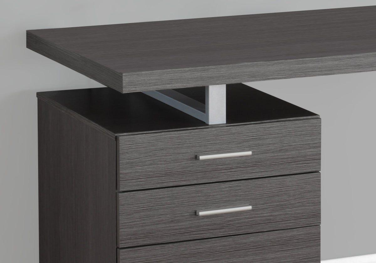 Computer Desk 48"L Brown Reclaimed Wood Black Metal-Office Storage Cabinets-DECOROLALA