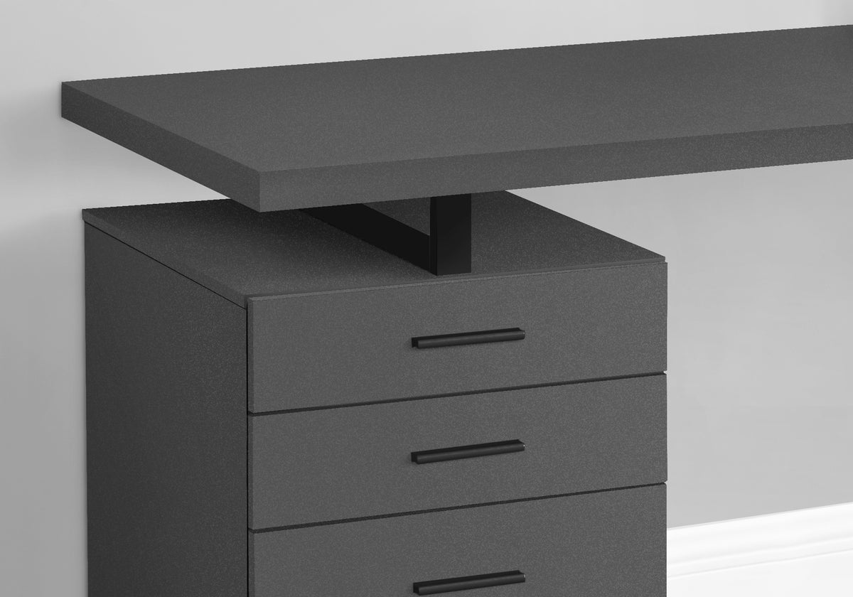 Computer Desk 48"L Brown Reclaimed Wood Black Metal-Office Storage Cabinets-DECOROLALA