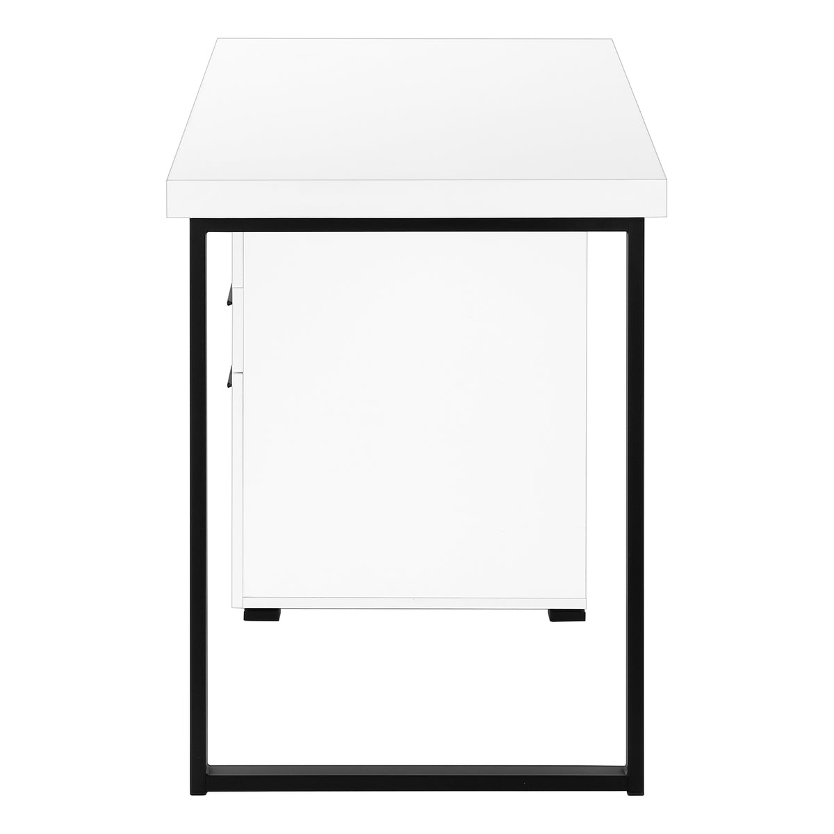 Computer Desk 48"L Brown Reclaimed Wood Black Metal-Office Storage Cabinets-DECOROLALA