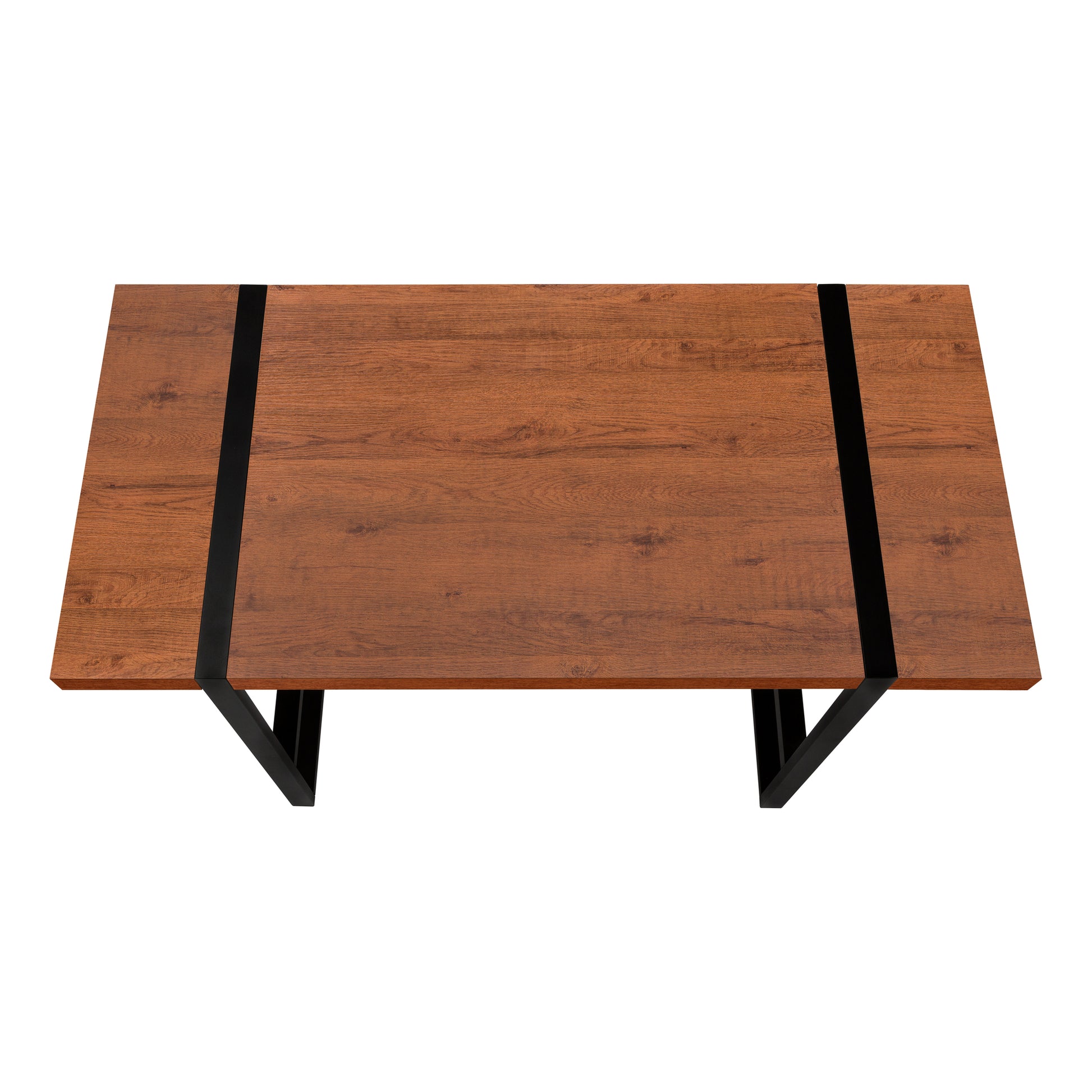 Computer Desk - 48"L / Dark Taupe / Black Metal-Computer Desk-DECOROLALA