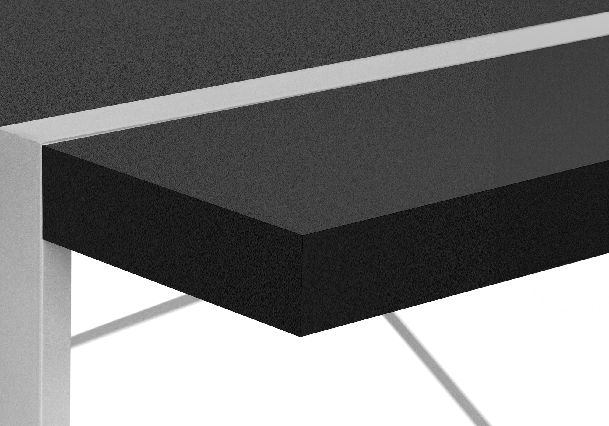 Computer Desk - 48"L / Dark Taupe / Black Metal-Computer Desk-DECOROLALA