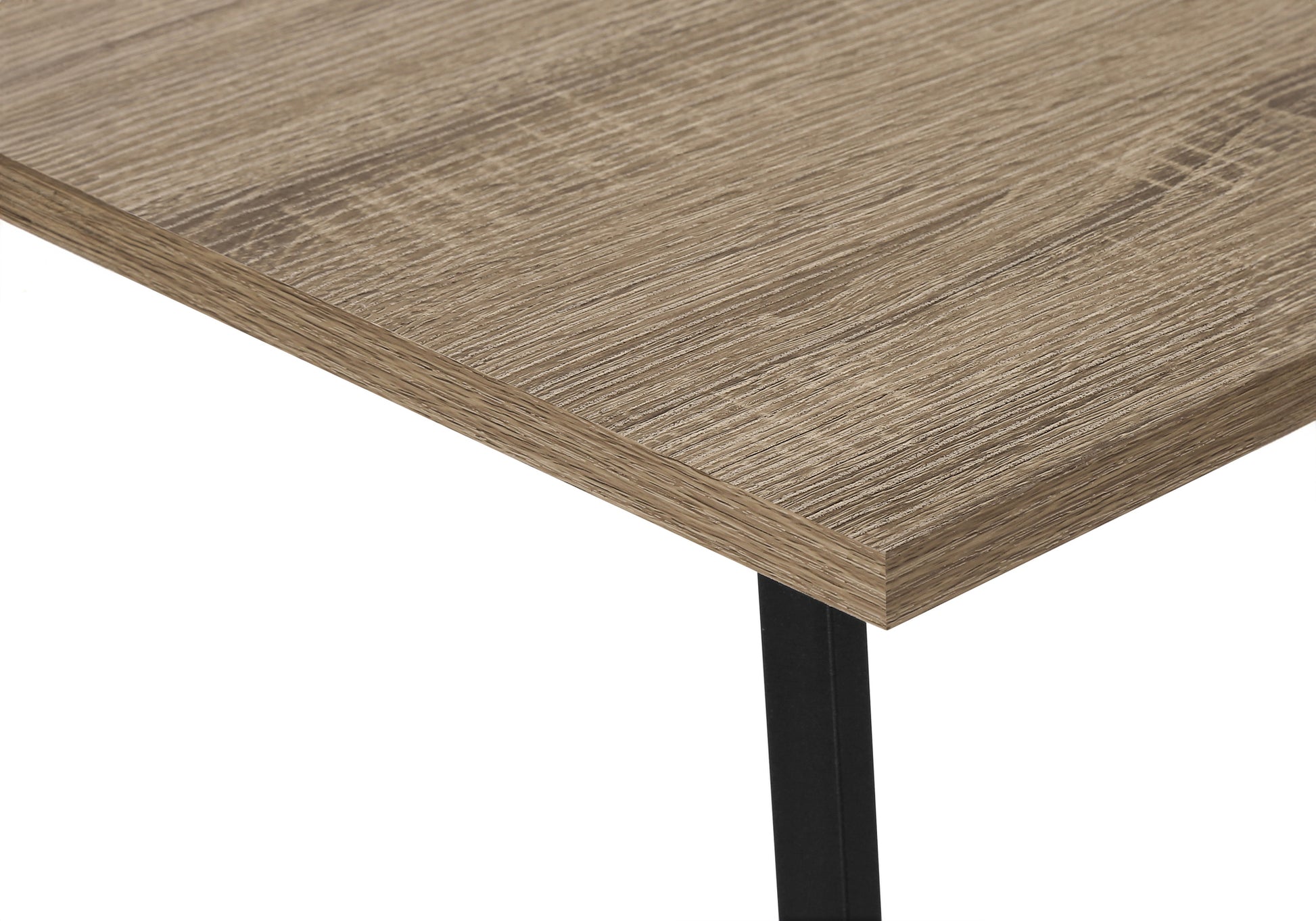 Computer Desk - 48"L / Espresso Top / Black Metal Corner-Computer Desk-DECOROLALA