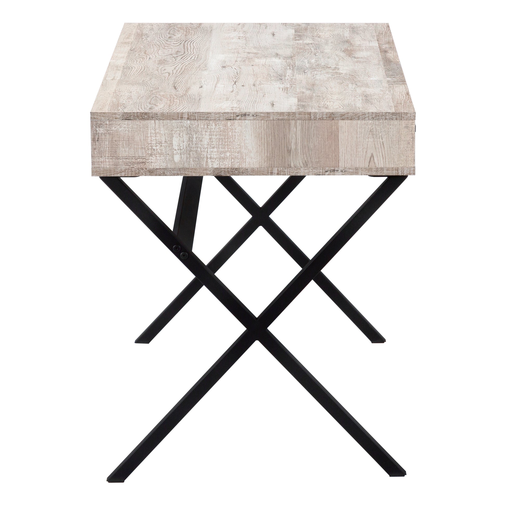 Computer Desk 48"L Espresso with Gold Metal Base-Computer Desk-DECOROLALA