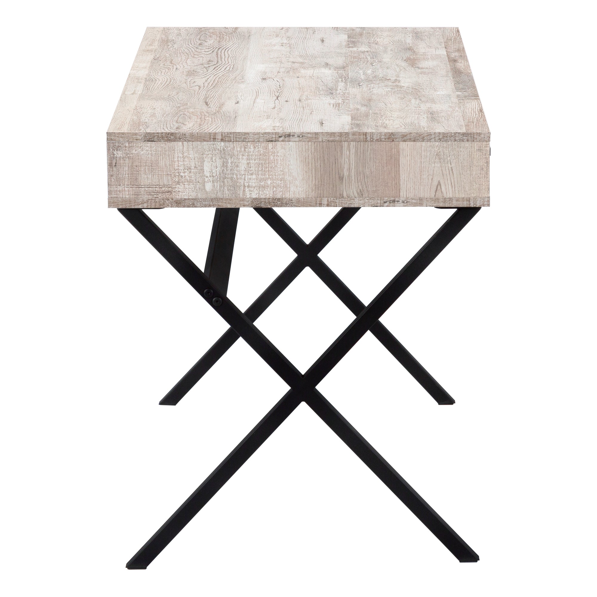 Computer Desk 48"L Espresso with Gold Metal Base-Computer Desk-DECOROLALA