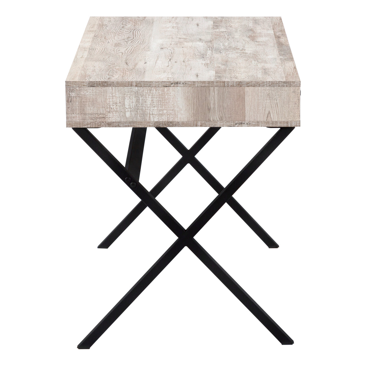 Computer Desk 48"L Espresso with Gold Metal Base-Computer Desks-DECOROLALA