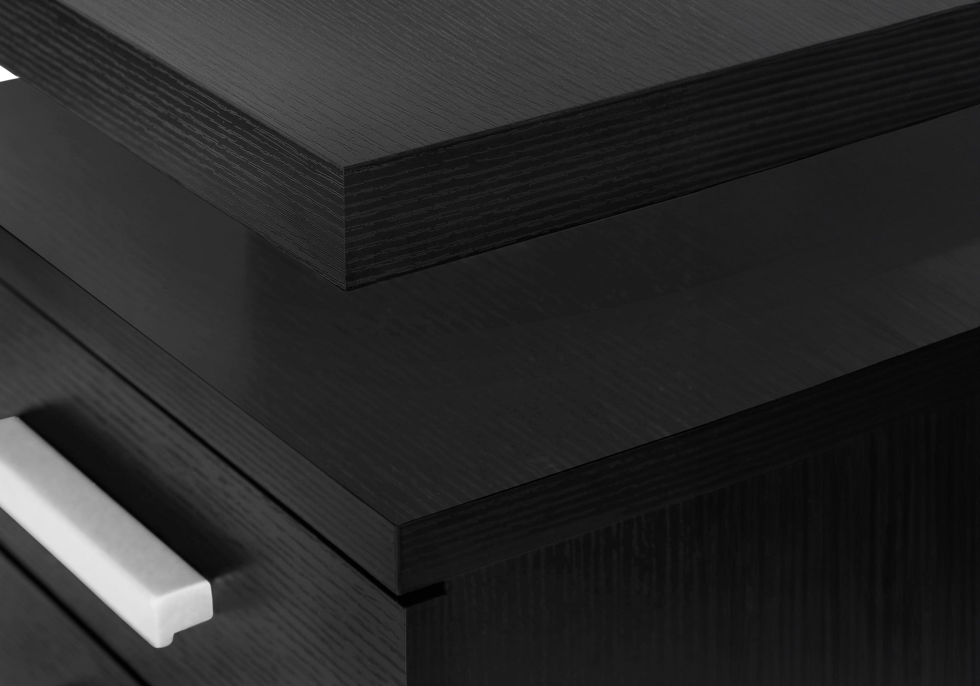 Computer Desk - 48"L / Grey-Black Left Or Right Facing-Bookshelf-DECOROLALA