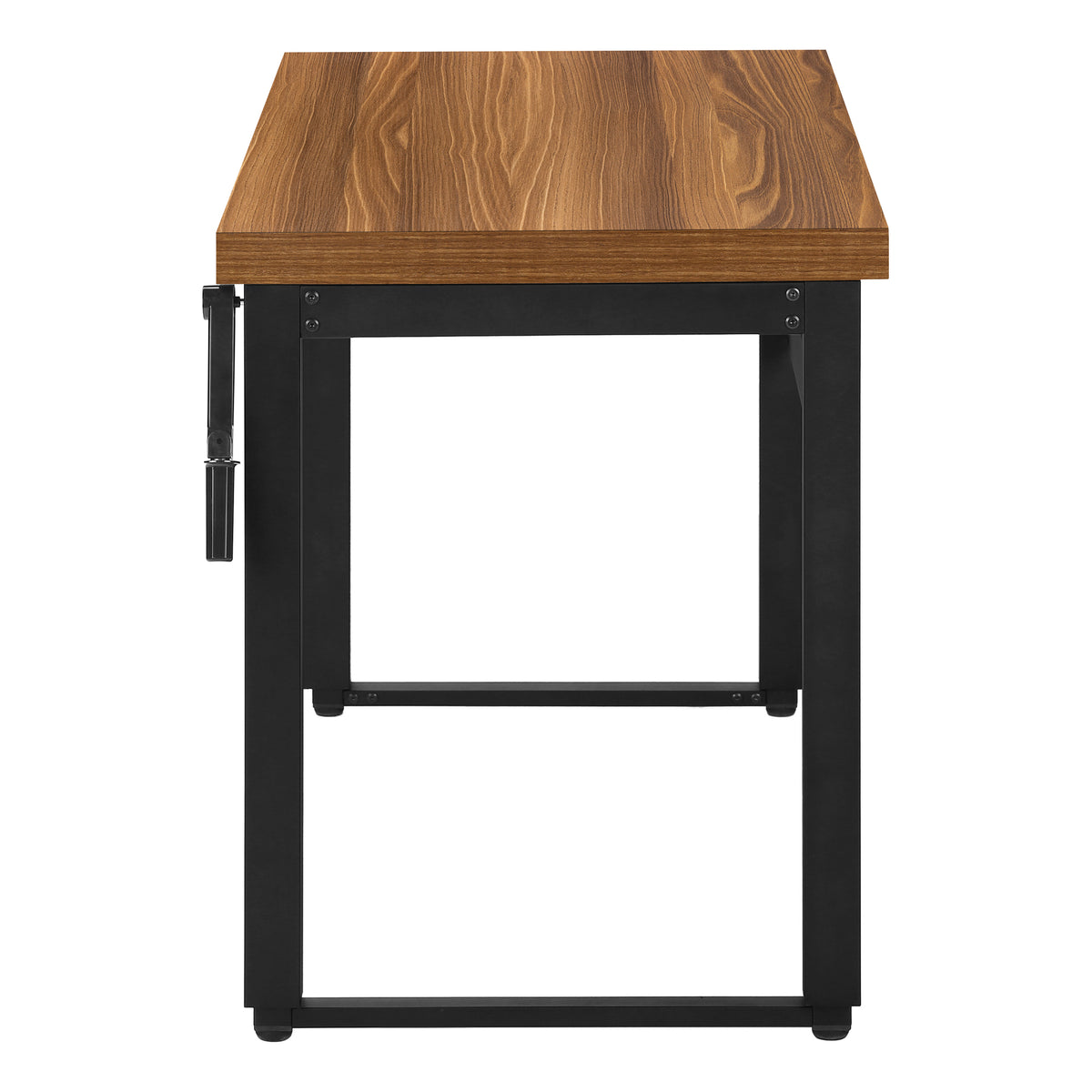 Computer Desk 48"L Height Adjustable Walnut-Computer Desks-DECOROLALA
