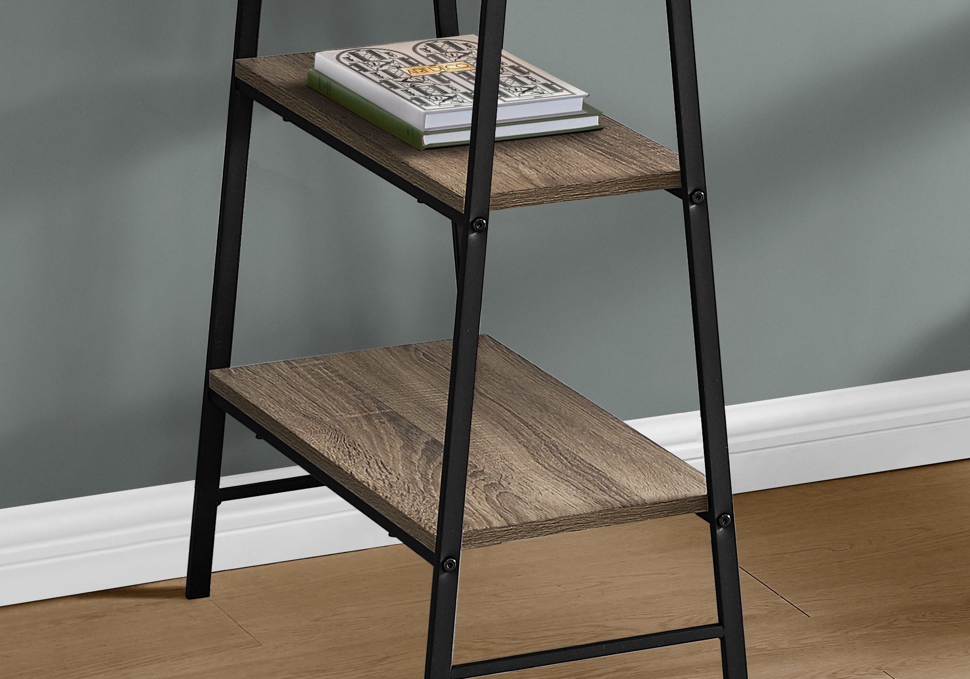 Computer Desk 48"L Industrial White Metal Shelves-Computer Desk-DECOROLALA