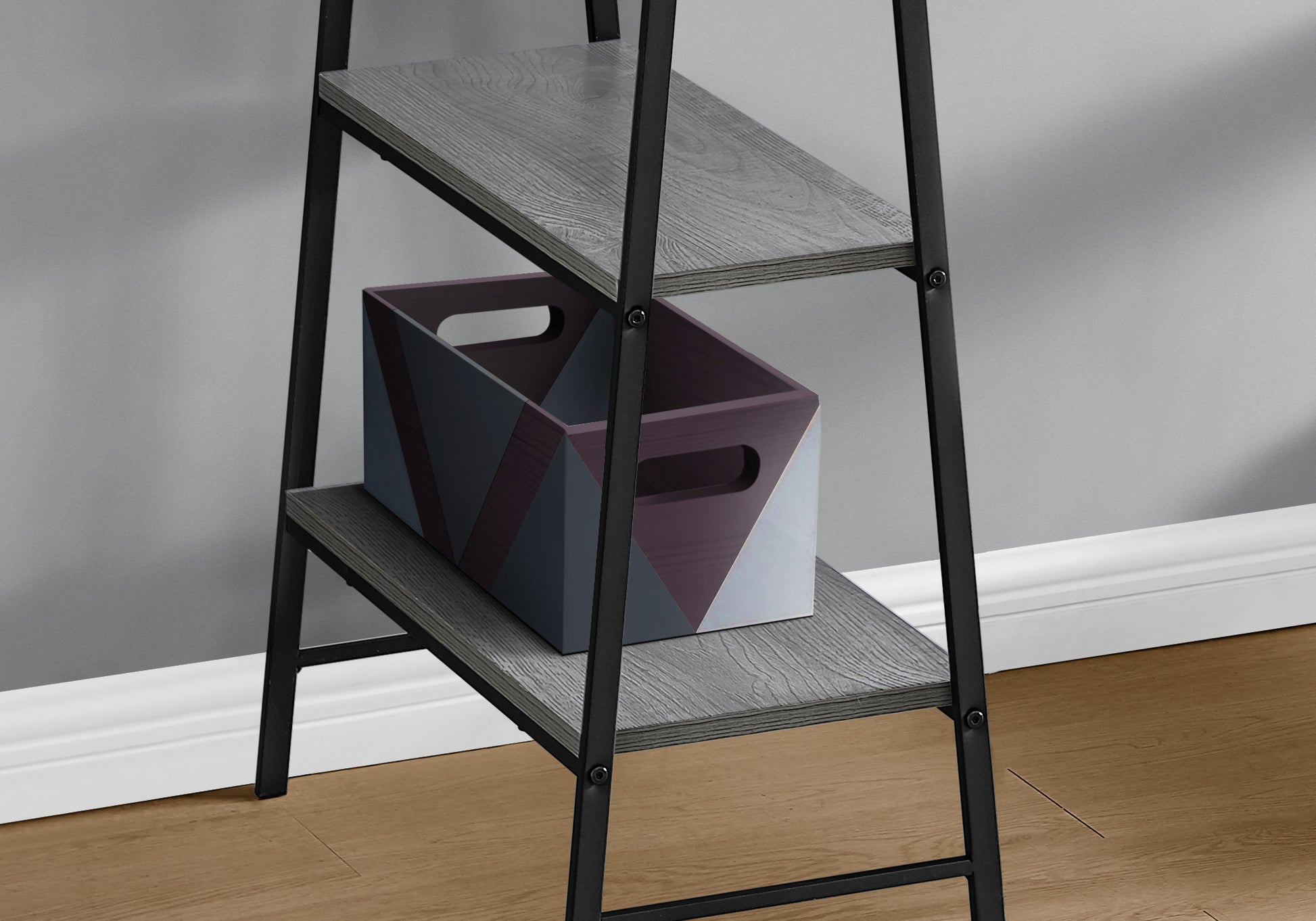 Computer Desk 48"L Industrial White Metal Shelves-Computer Desk-DECOROLALA