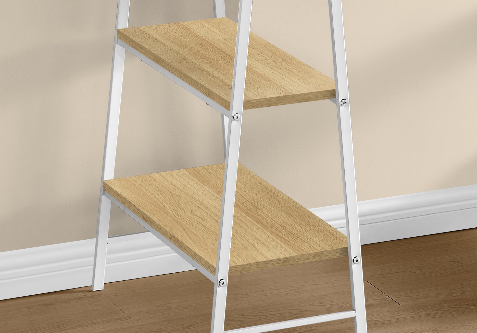 Computer Desk 48"L Industrial White Metal Shelves-Computer Desk-DECOROLALA