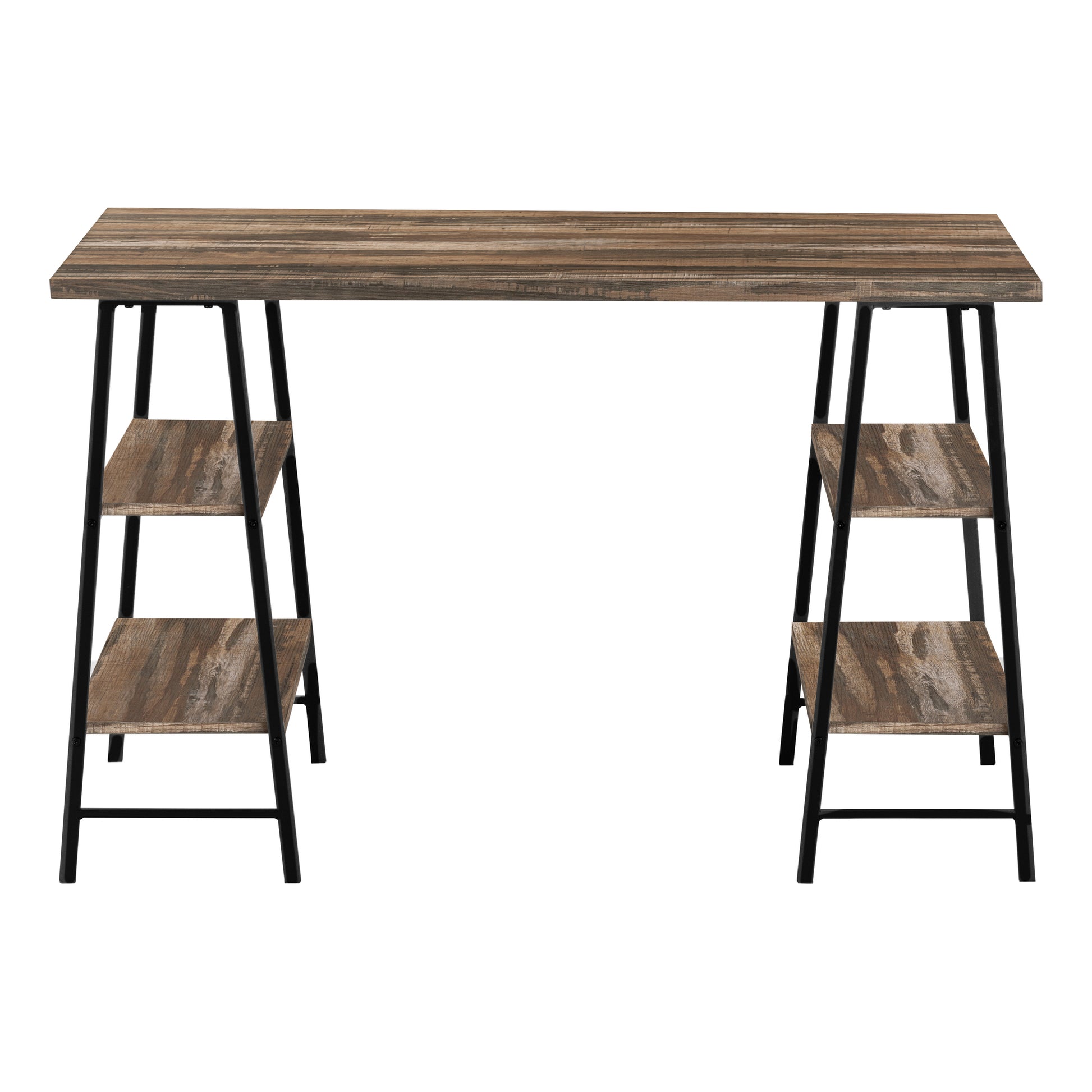 Computer Desk 48"L Industrial White Metal Shelves-Computer Desk-DECOROLALA