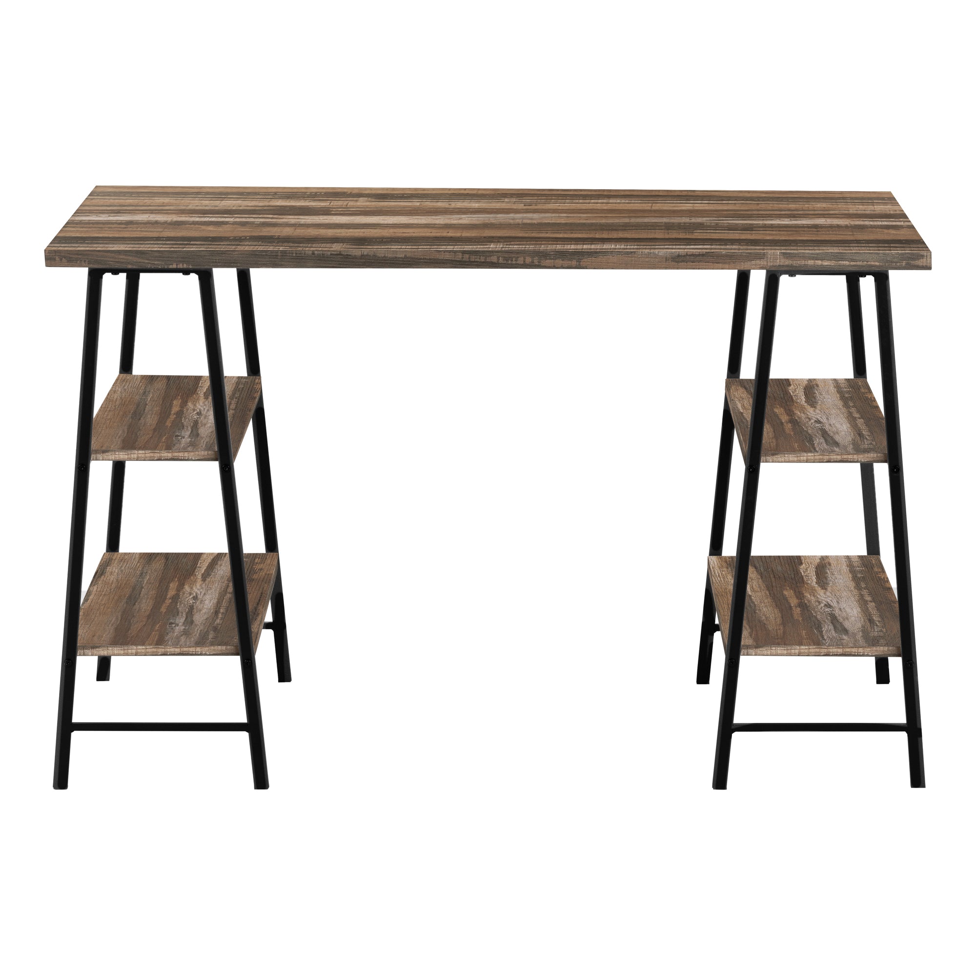Computer Desk 48"L Industrial White Metal Shelves-Computer Desk-DECOROLALA