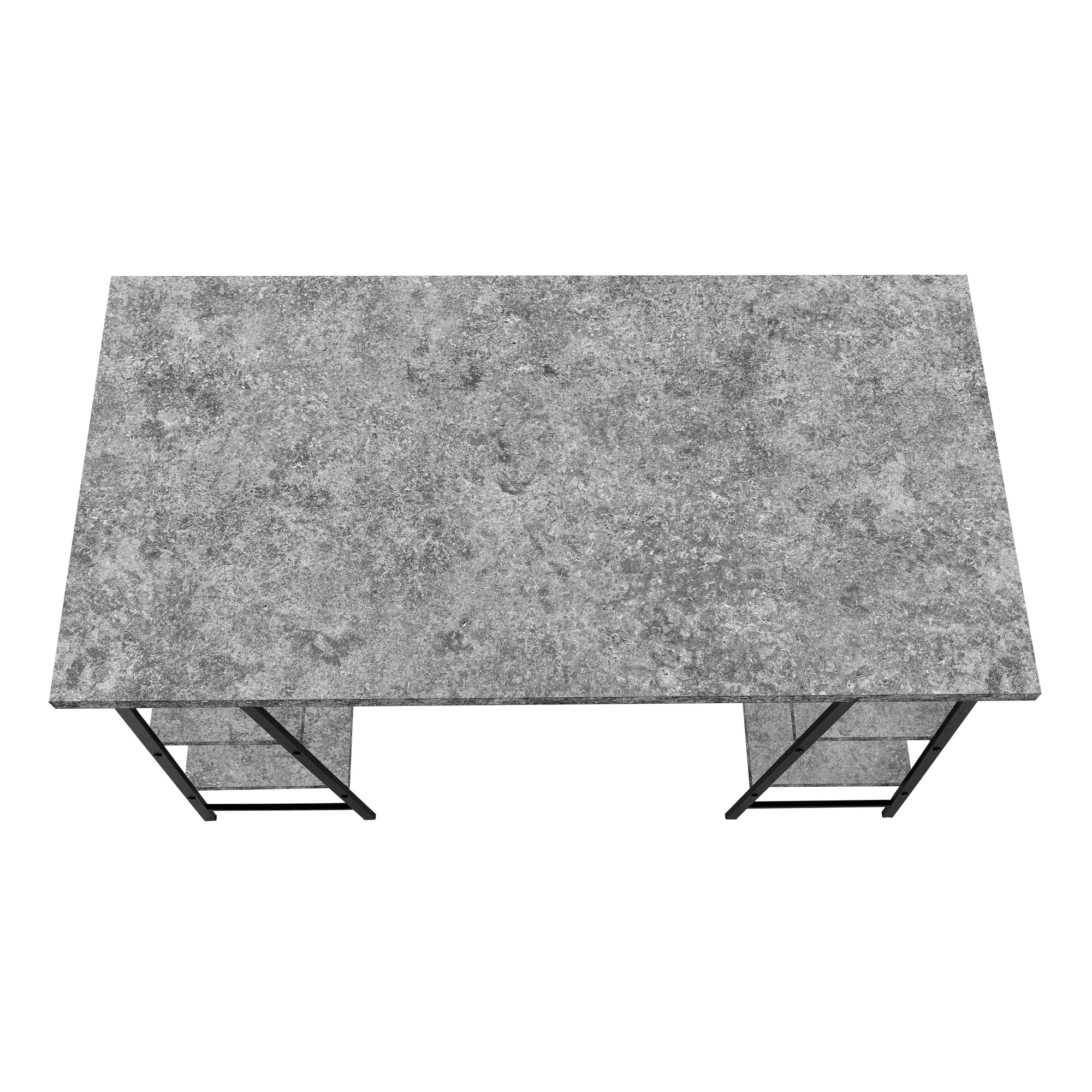 Computer Desk 48"L Industrial White Metal Shelves-Computer Desk-DECOROLALA